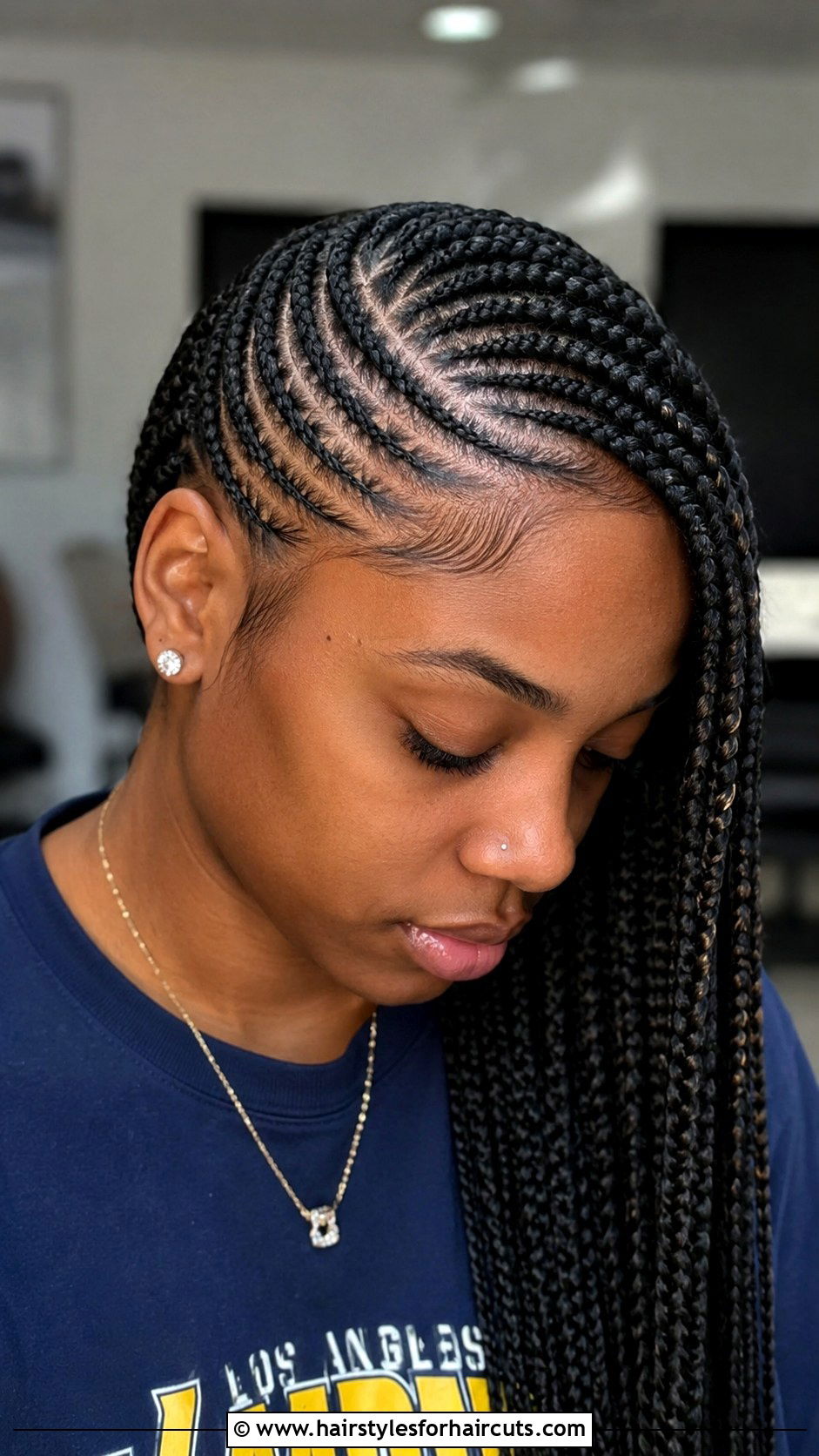Side Part Braids - 25 extension braid hairstyles for black hair - 25 extension braid hairstyles for black hair