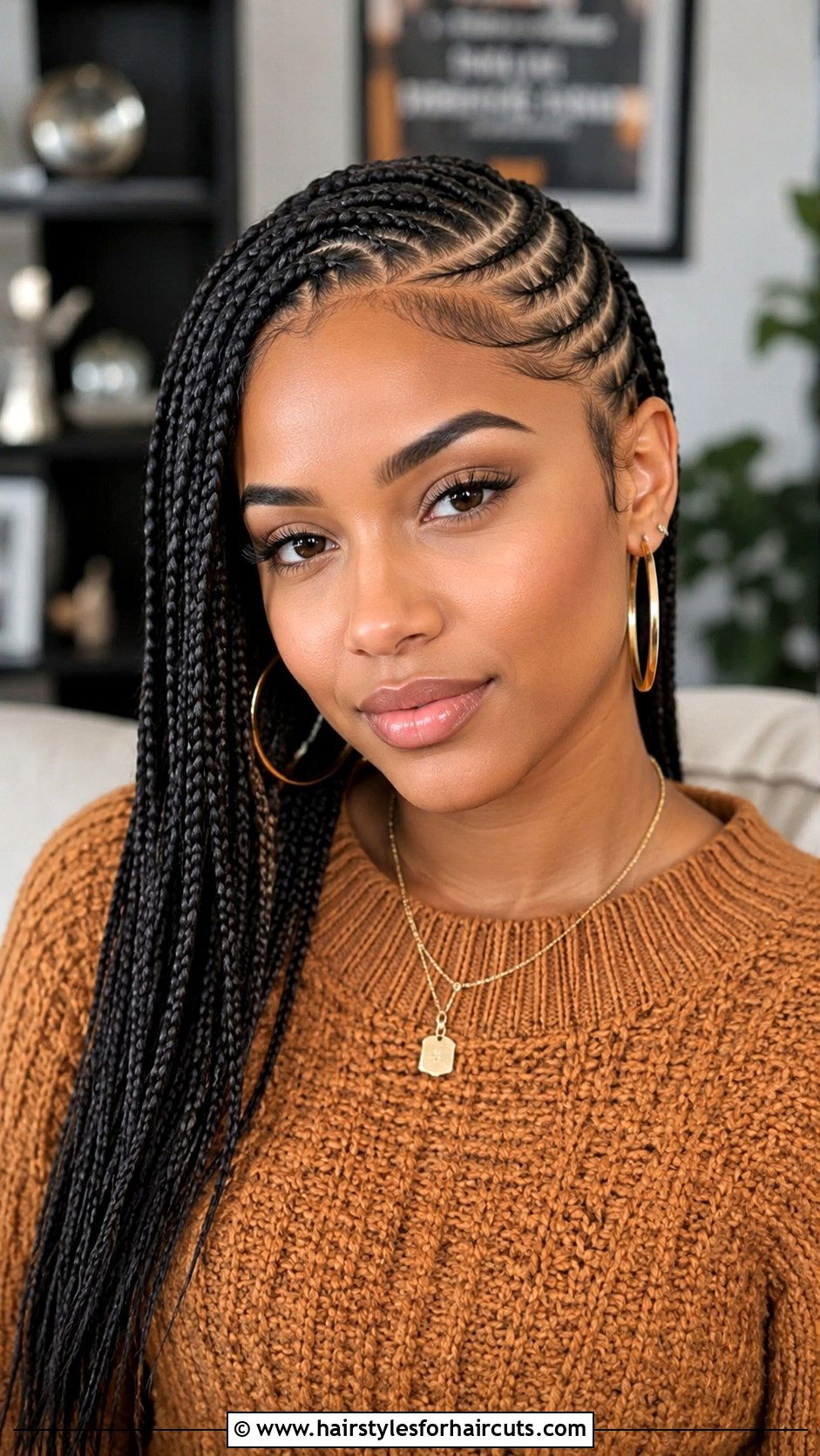 Side Part Cornrows - 25 cornrows hairstyles with natural hair - 25 cornrows hairstyles with natural hair