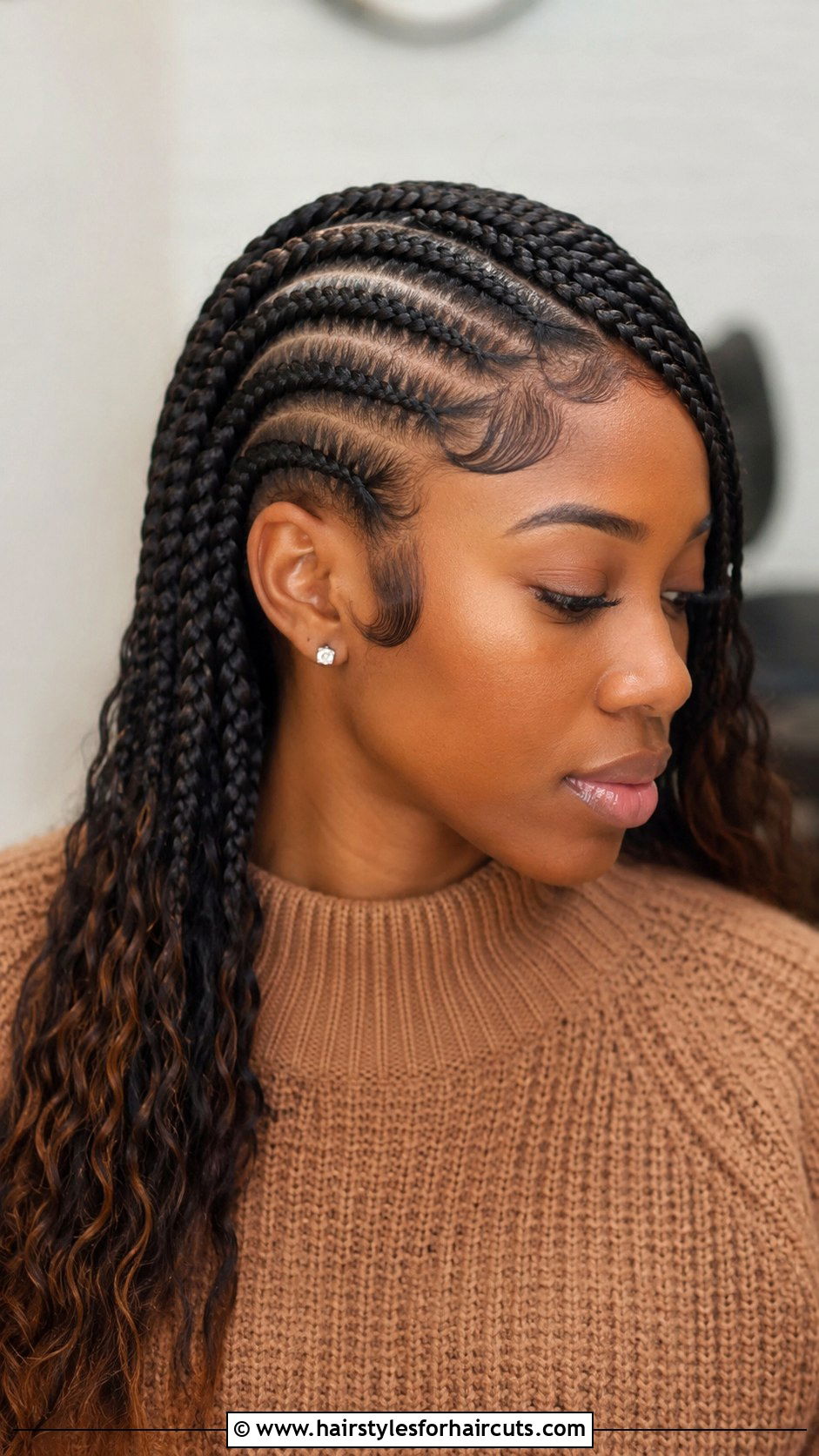 Side Part Cornrows - 25 natural hair simple cornrow hairstyles - 25 natural hair simple cornrow hairstyles