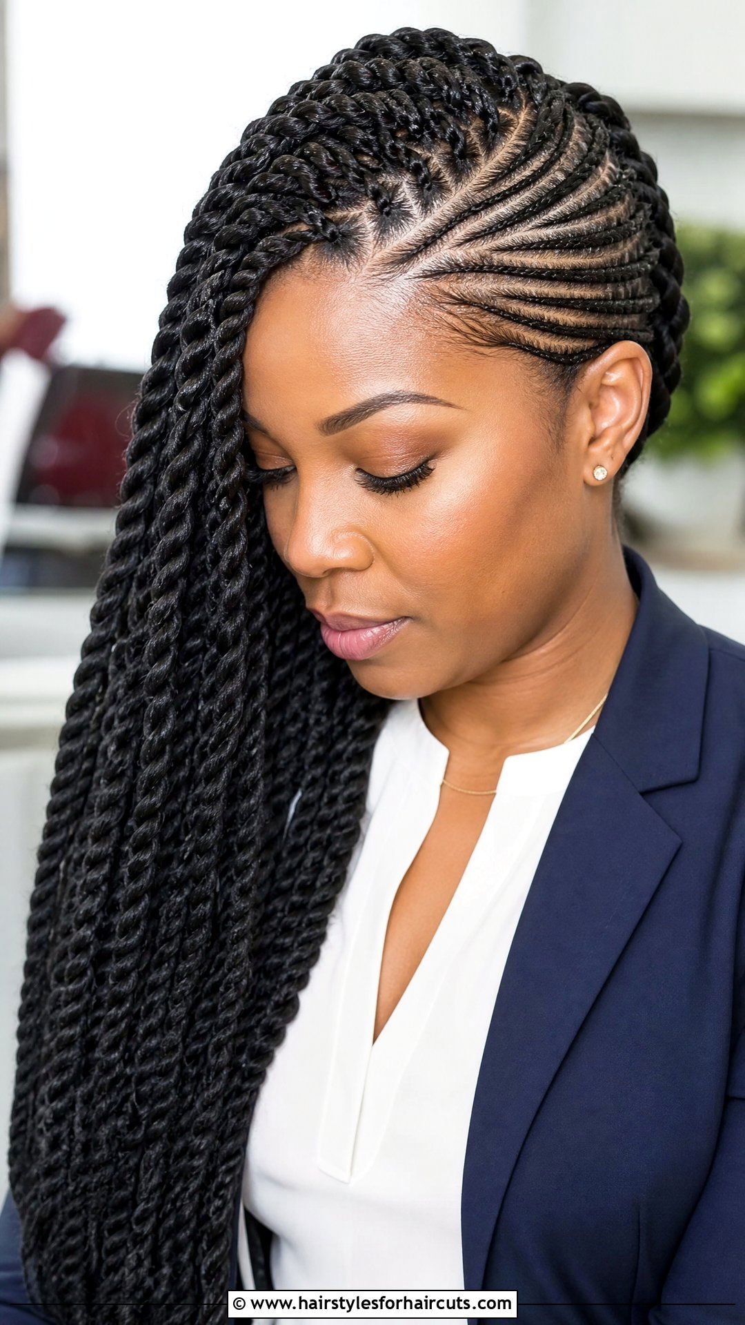 Side Part Cornrows With Faux Twists - 25 protective hairstyles cornrow natural hair twist - 25 protective hairstyles cornrow natural hair twist