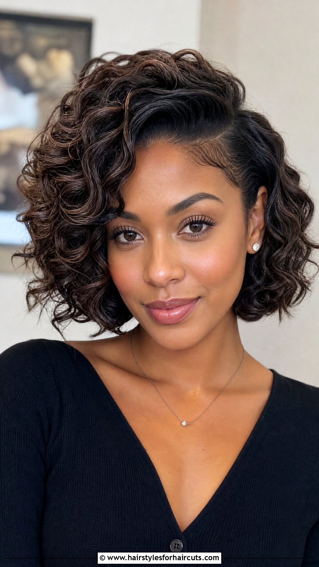 Side Part Curly Hairstyle - 25 woman curly hairstyles - 25 woman curly hairstyles