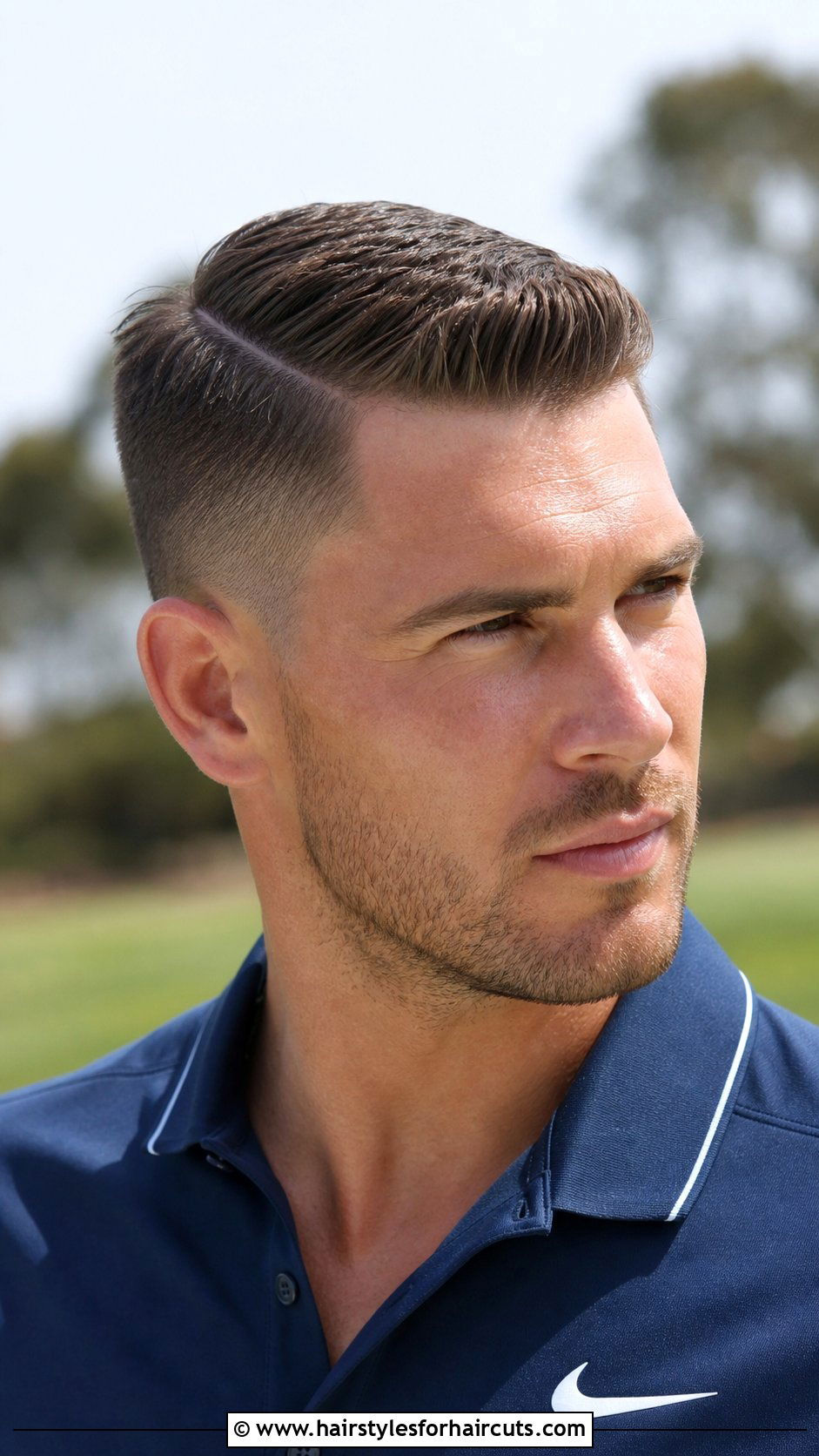 Side Part Fade Golf Look - 25 golf hairstyles - 25 golf hairstyles
