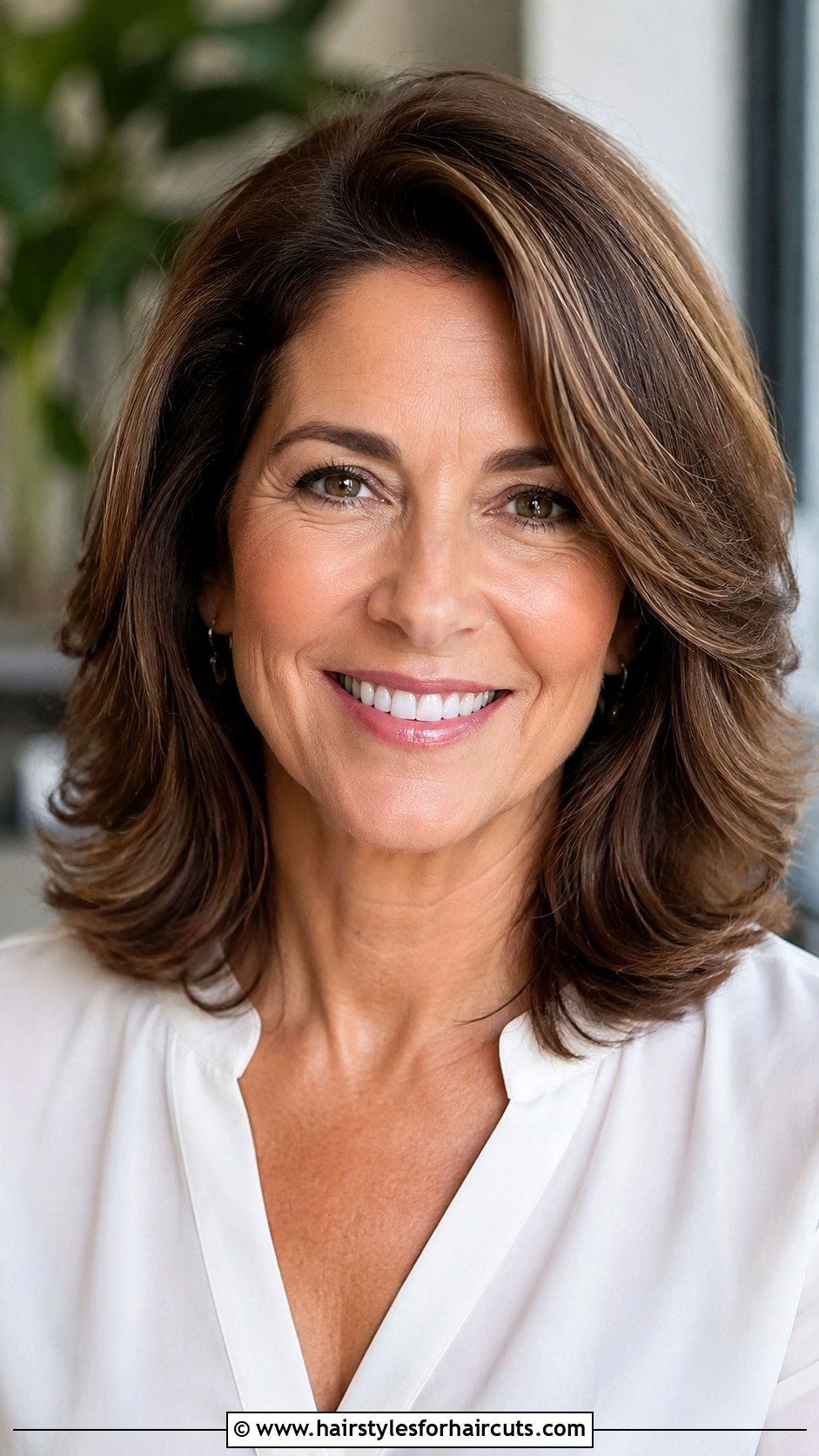 Side Part Layered Cut - 25 middle age women hairstyles - 25 middle age women hairstyles