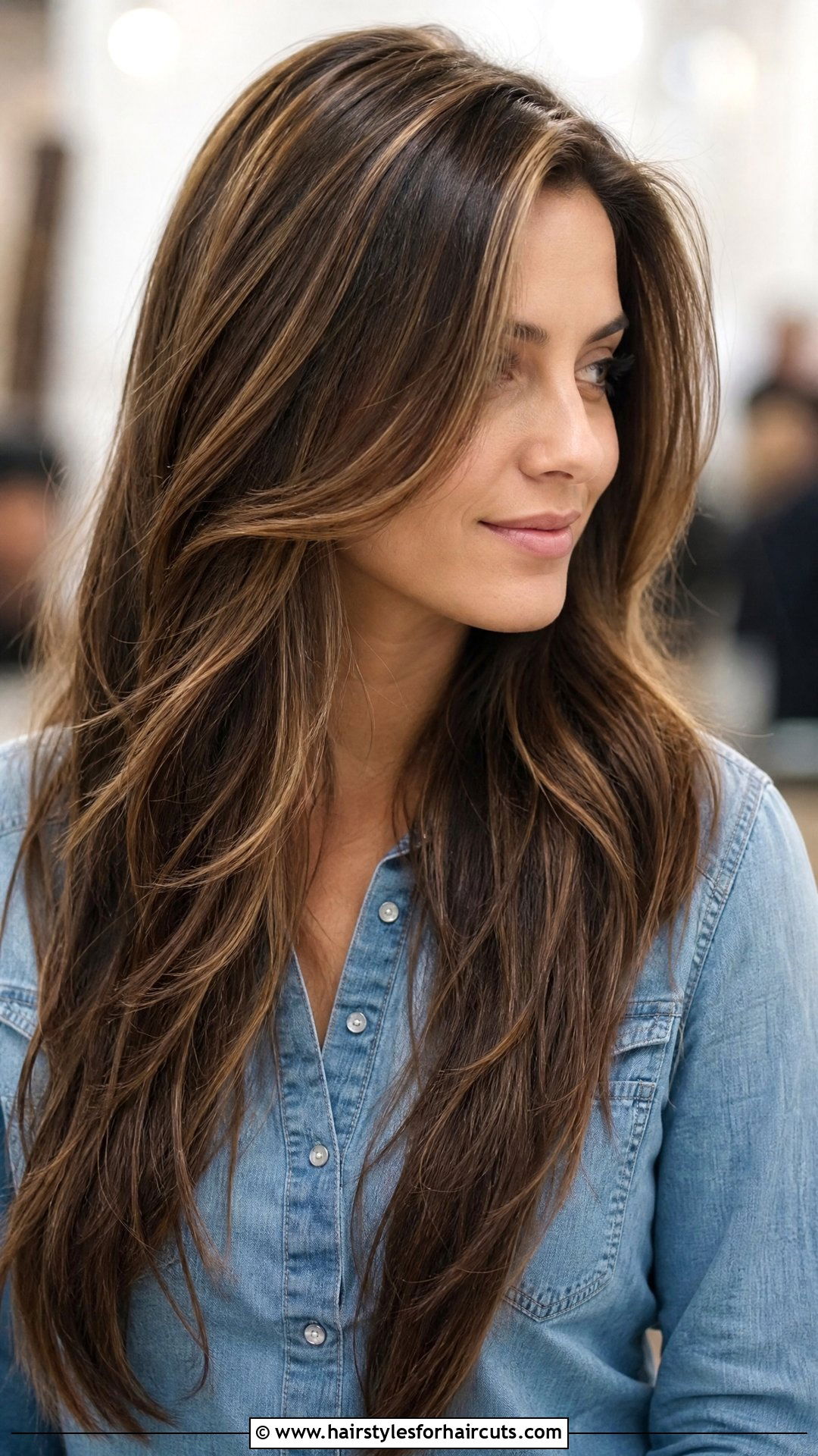 Side Part Long Hair With Subtle Layers - 25 female haircuts for long hair side part - 25 female haircuts for long hair side part