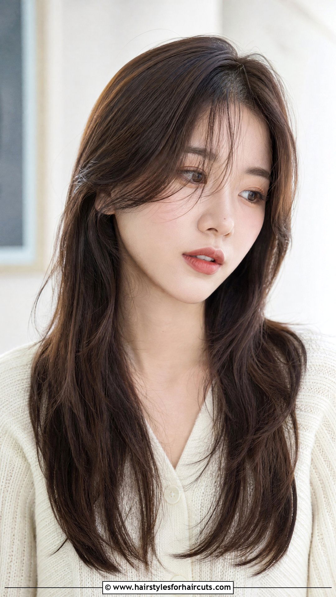 Side Part Long Hair With Wispy Bangs - 25 female haircuts for long hair side part - 25 female haircuts for long hair side part