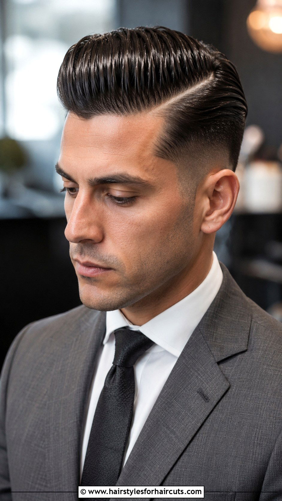 Side Part Pompadour - 25 m haircuts - 25 m haircuts