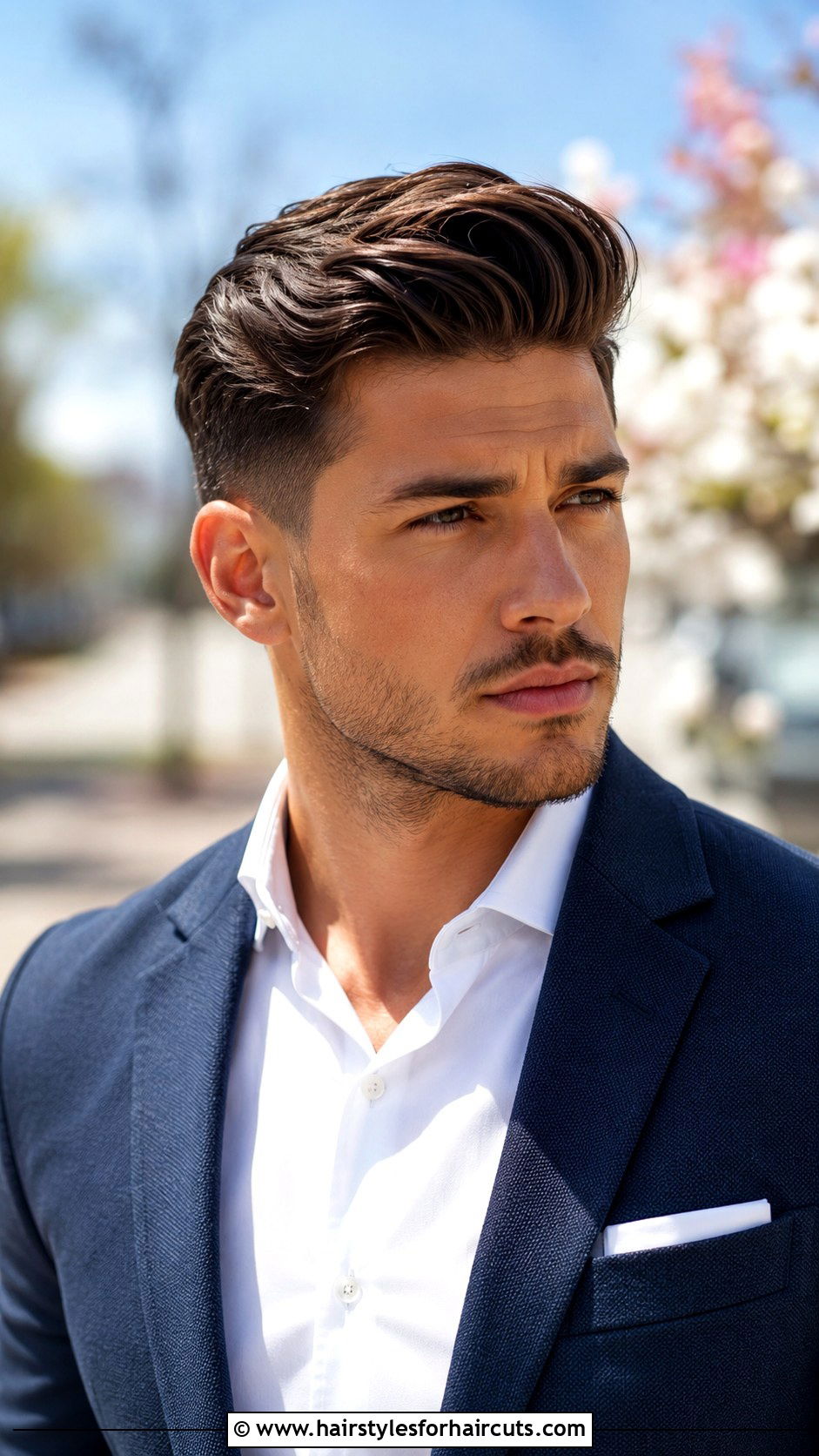 Side Part Pompadour Haircut - 25 haircuts sides - 25 haircuts sides