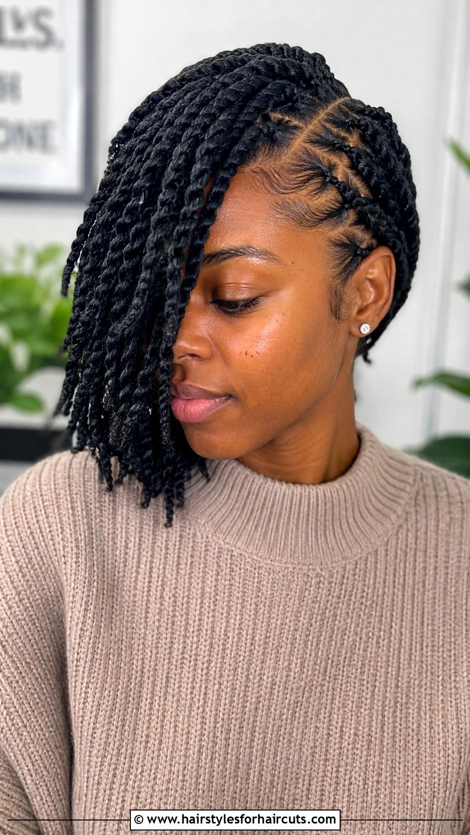 Side Part Rope Twist - 25 rope twist hairstyles - 25 rope twist hairstyles