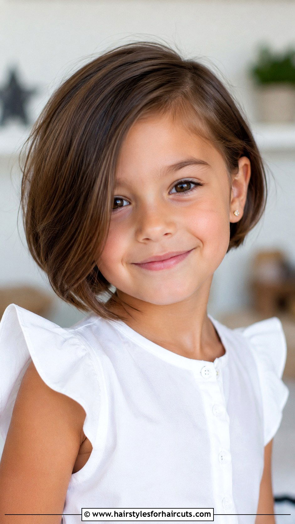 Side Part Short Bob For Kids - 25 short hair little girl haircuts - 25 short hair little girl haircuts