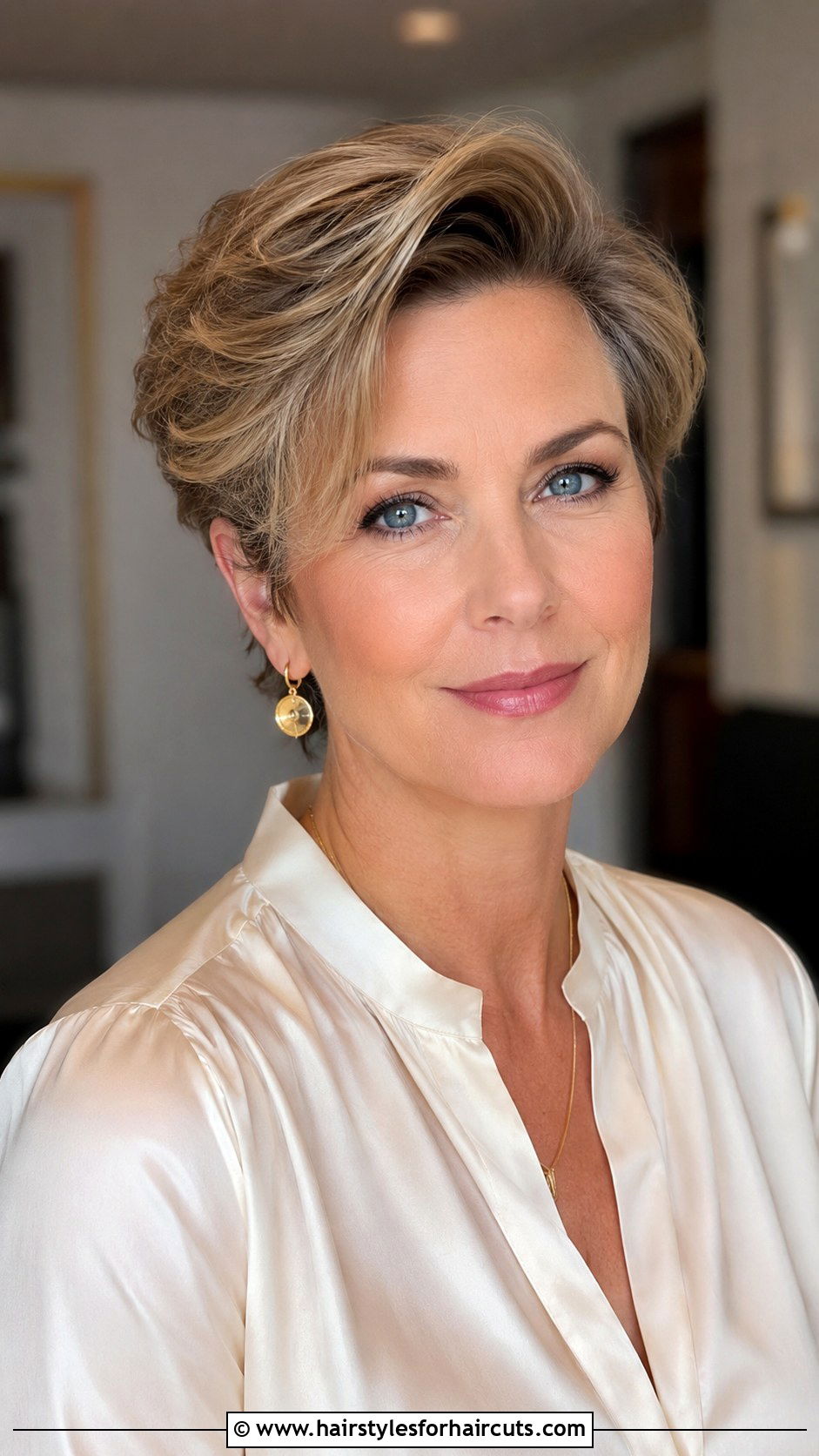 Side Part Short Haircut - 25 granny hairstyles - 25 granny hairstyles