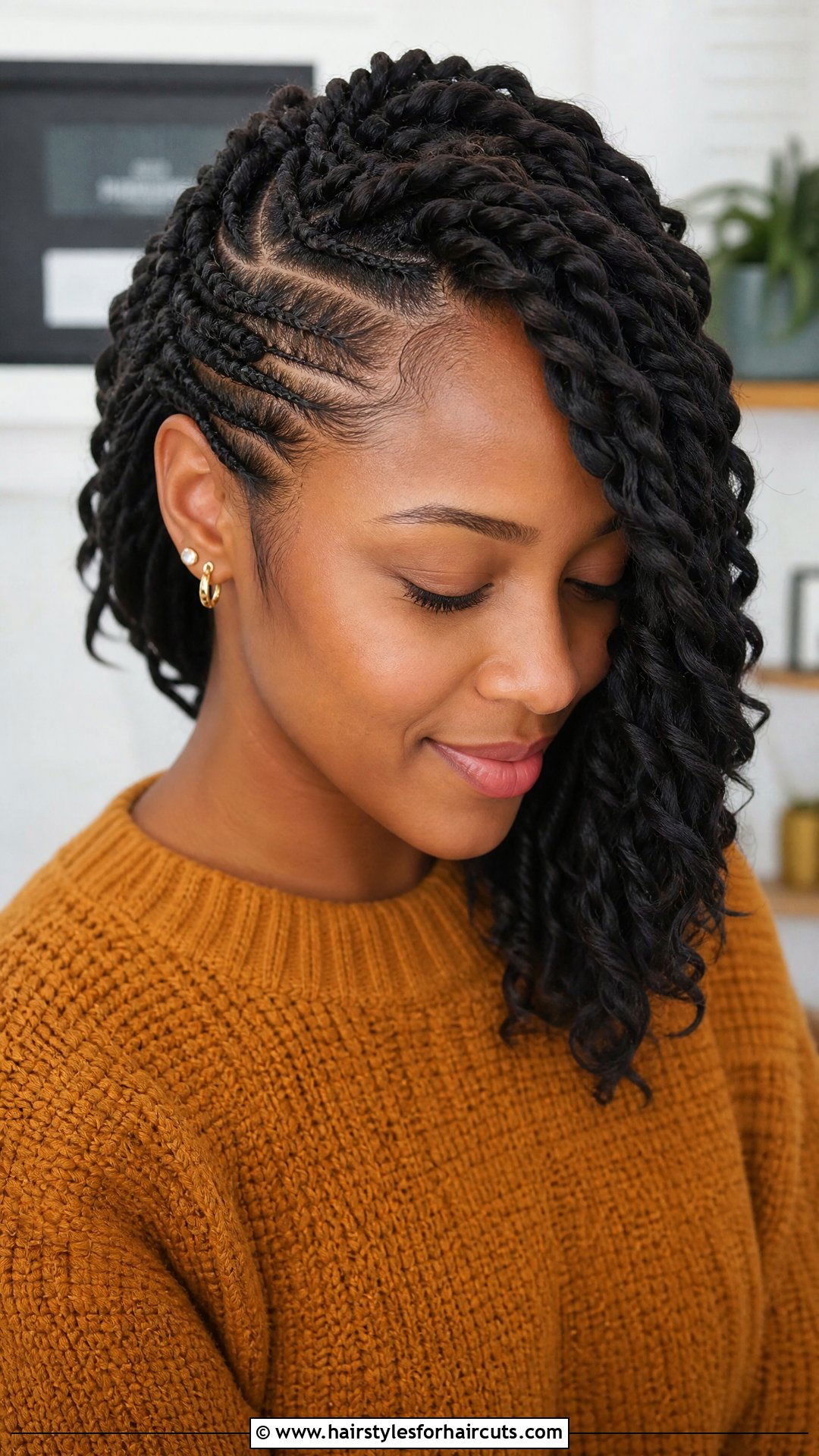 Side Part Twist With Braiding Hair - 25 twist hairstyles with braiding hair - 25 twist hairstyles with braiding hair
