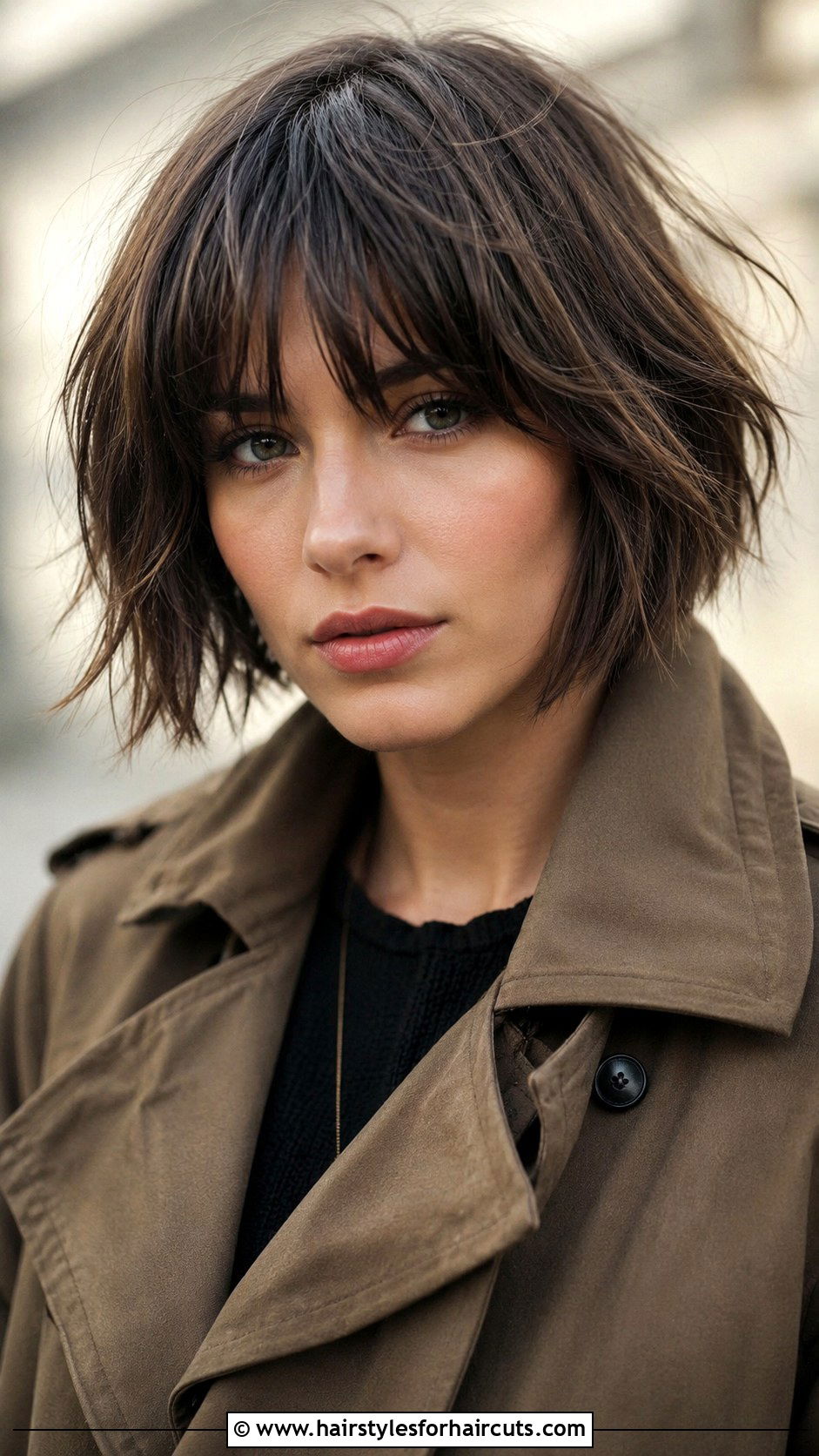 Side Part Wavy Bob - 25 hairstyles for big foreheads - 25 hairstyles for big foreheads