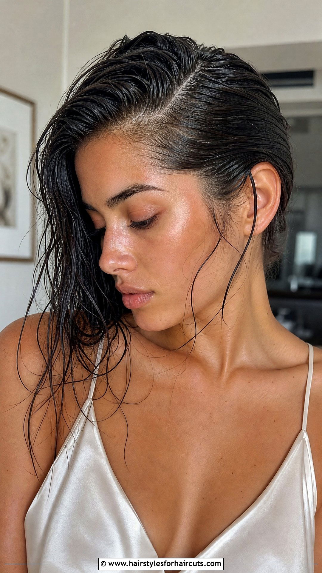 Side Part Wet Hair - 25 wet hair hairstyles - 25 wet hair hairstyles