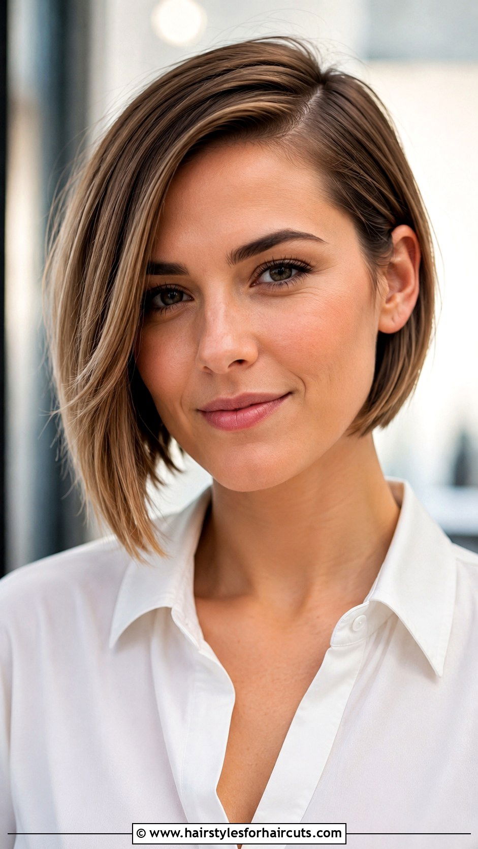 Side Parted Bob - 25 hairstyles for women with square face - 25 hairstyles for women with square face