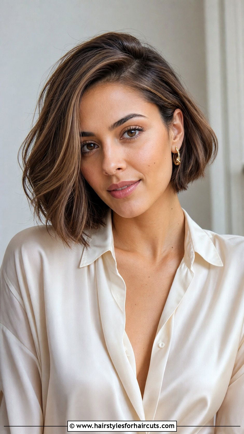 Side Parted Bob - 25 hairstyles for thin straight hair - 25 hairstyles for thin straight hair