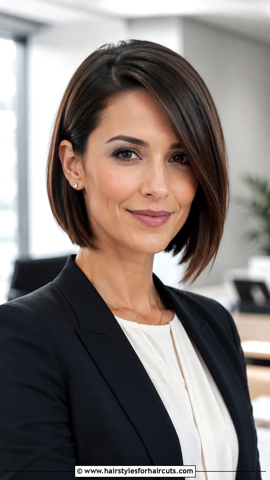 Side Parted Bob Haircut - 25 haircuts for round face straight hair - 25 haircuts for round face straight hair