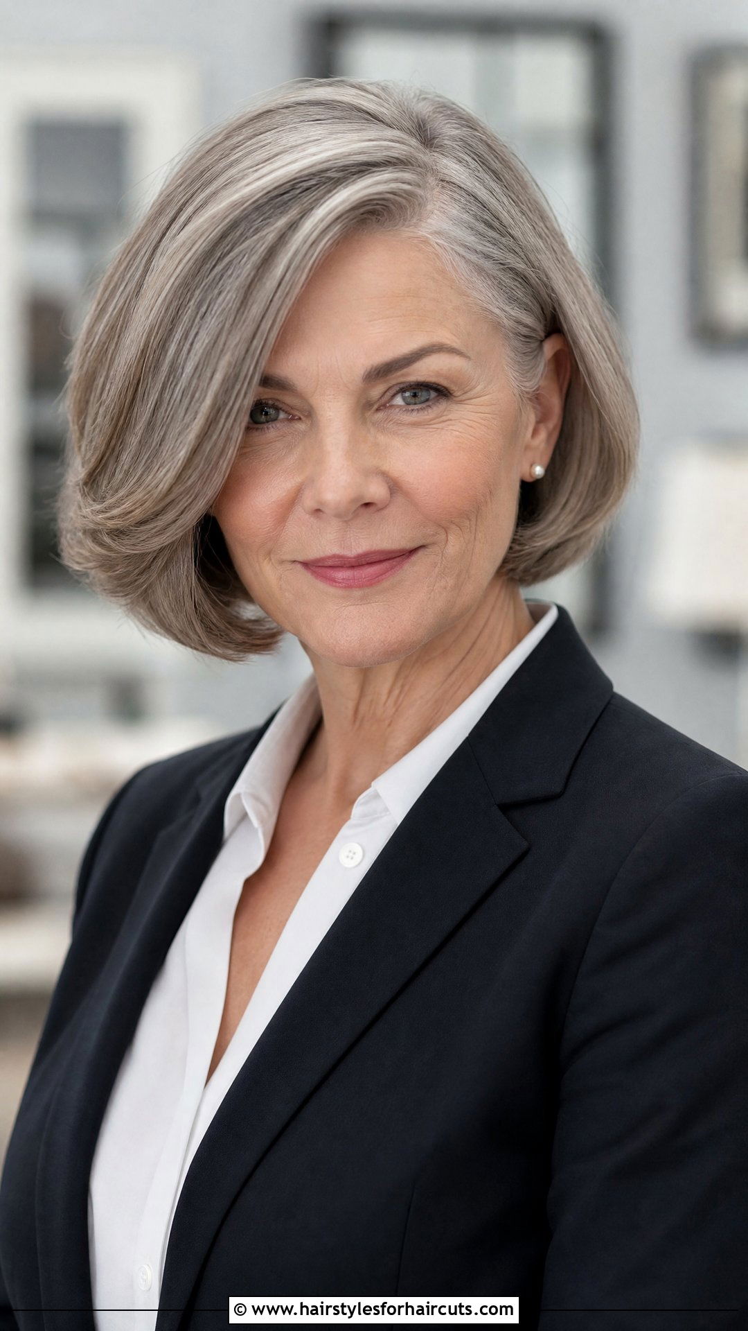 Side Parted Bob Haircut - 25 hairstyles for older women with thinning hair - 25 hairstyles for older women with thinning hair