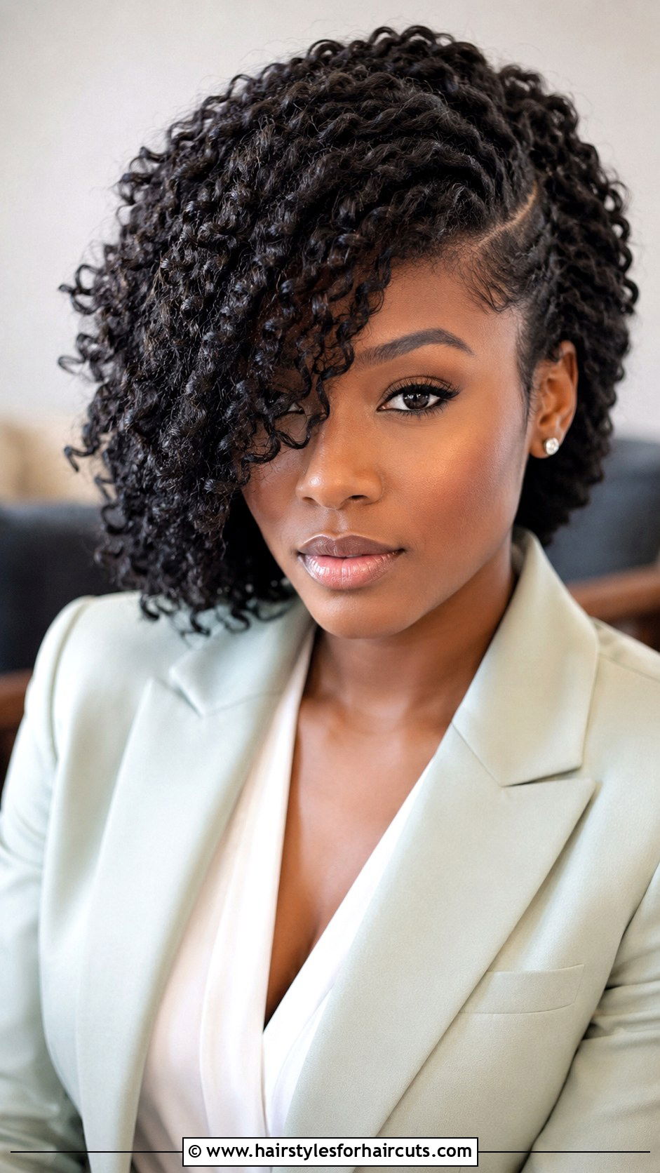 Side Parted Coils - 25 coil hairstyles - 25 coil hairstyles