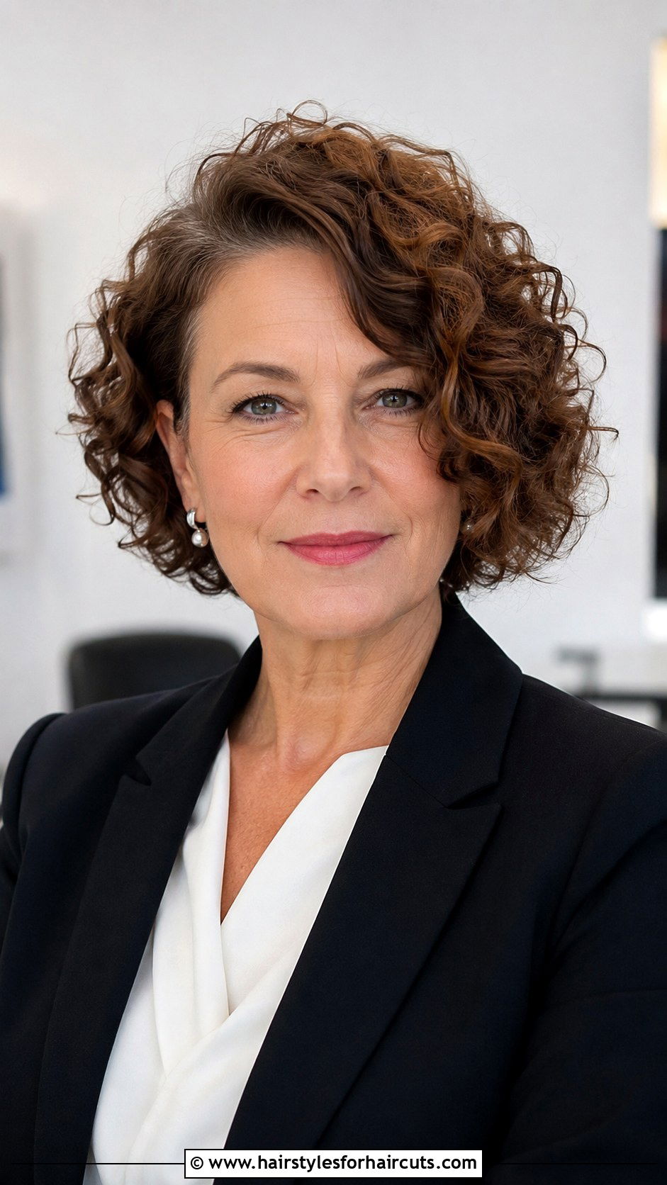 Side Parted Curly Bob - 25 curly hairstyles for older women - 25 curly hairstyles for older women