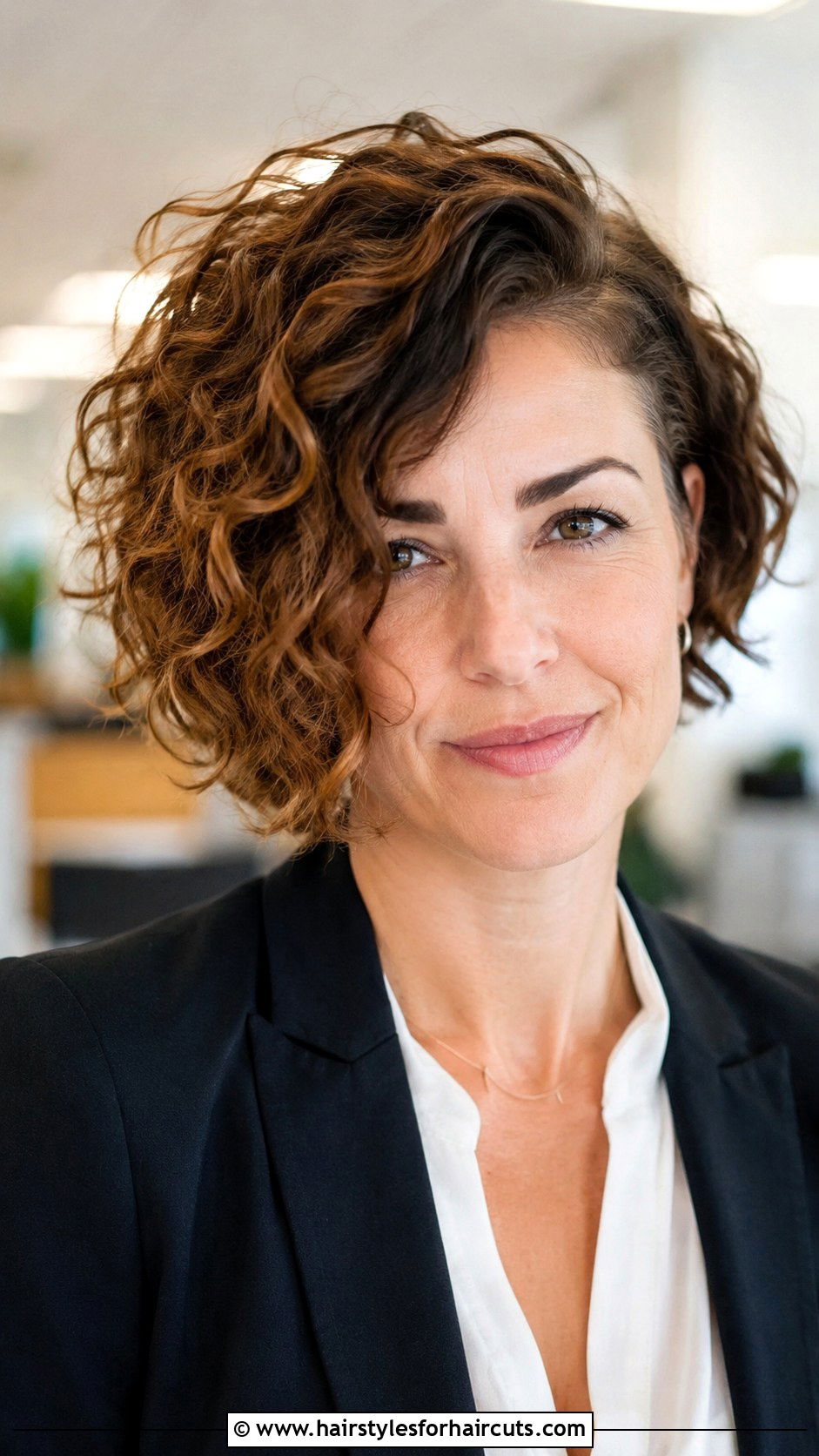 Side Parted Curly Bob - 25 easy curly hairstyles - 25 easy curly hairstyles