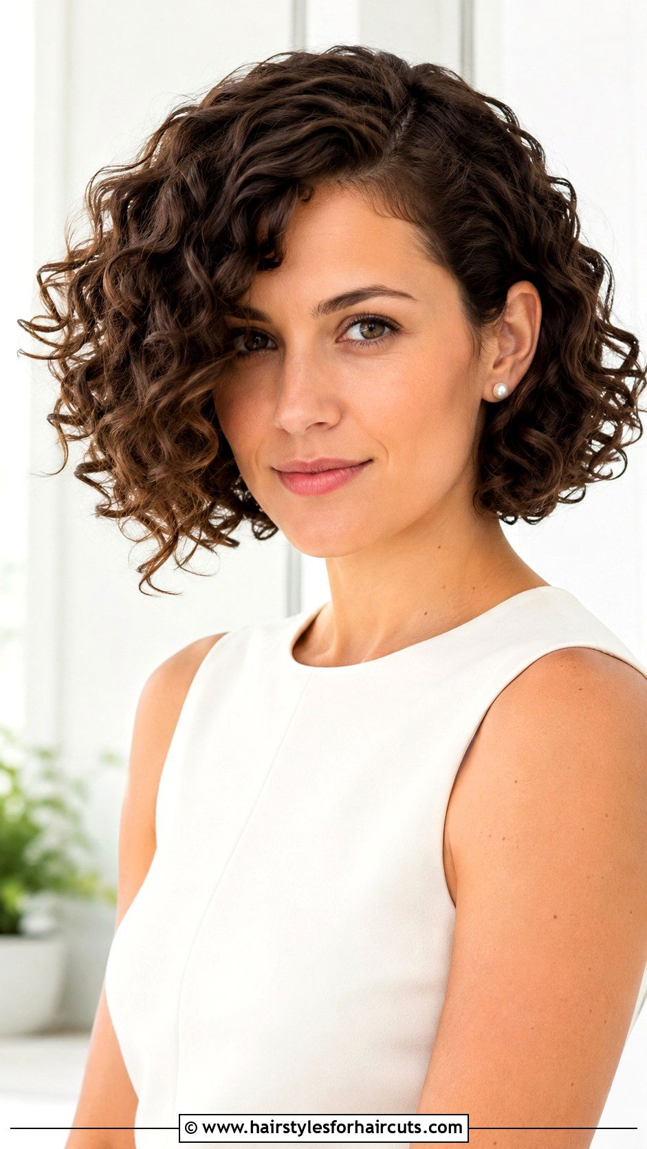 Side Parted Curly Bob - 25 graduation hairstyles for curly hair - 25 graduation hairstyles for curly hair
