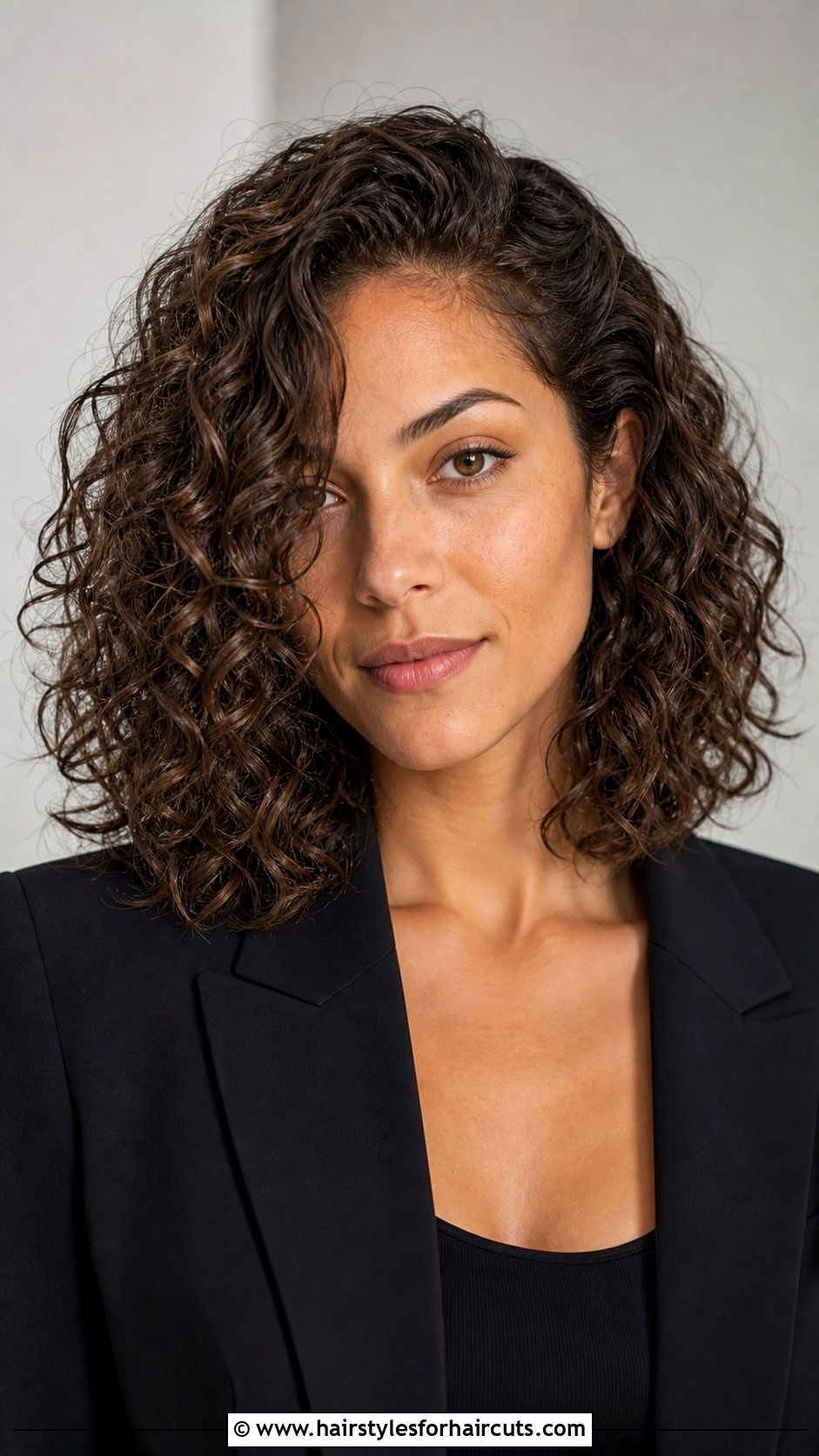 Side Parted Curly Lob - 25 indian curly hairstyles - 25 indian curly hairstyles