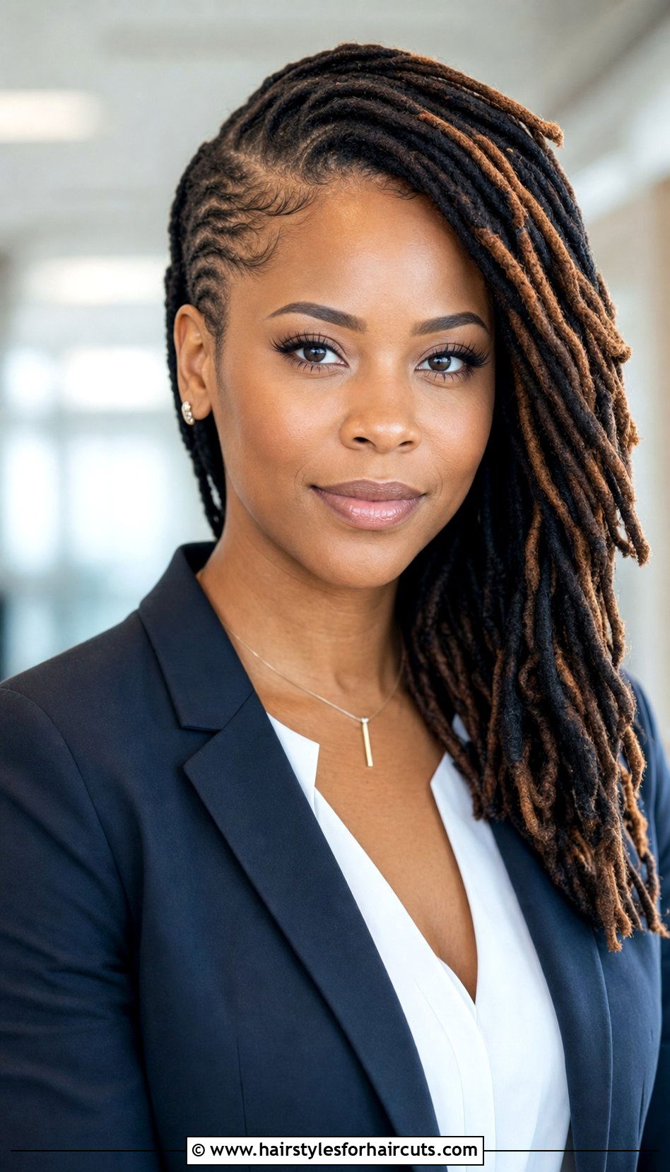Side Parted Dreads - 25 hairstyles for dreads for ladies - 25 hairstyles for dreads for ladies