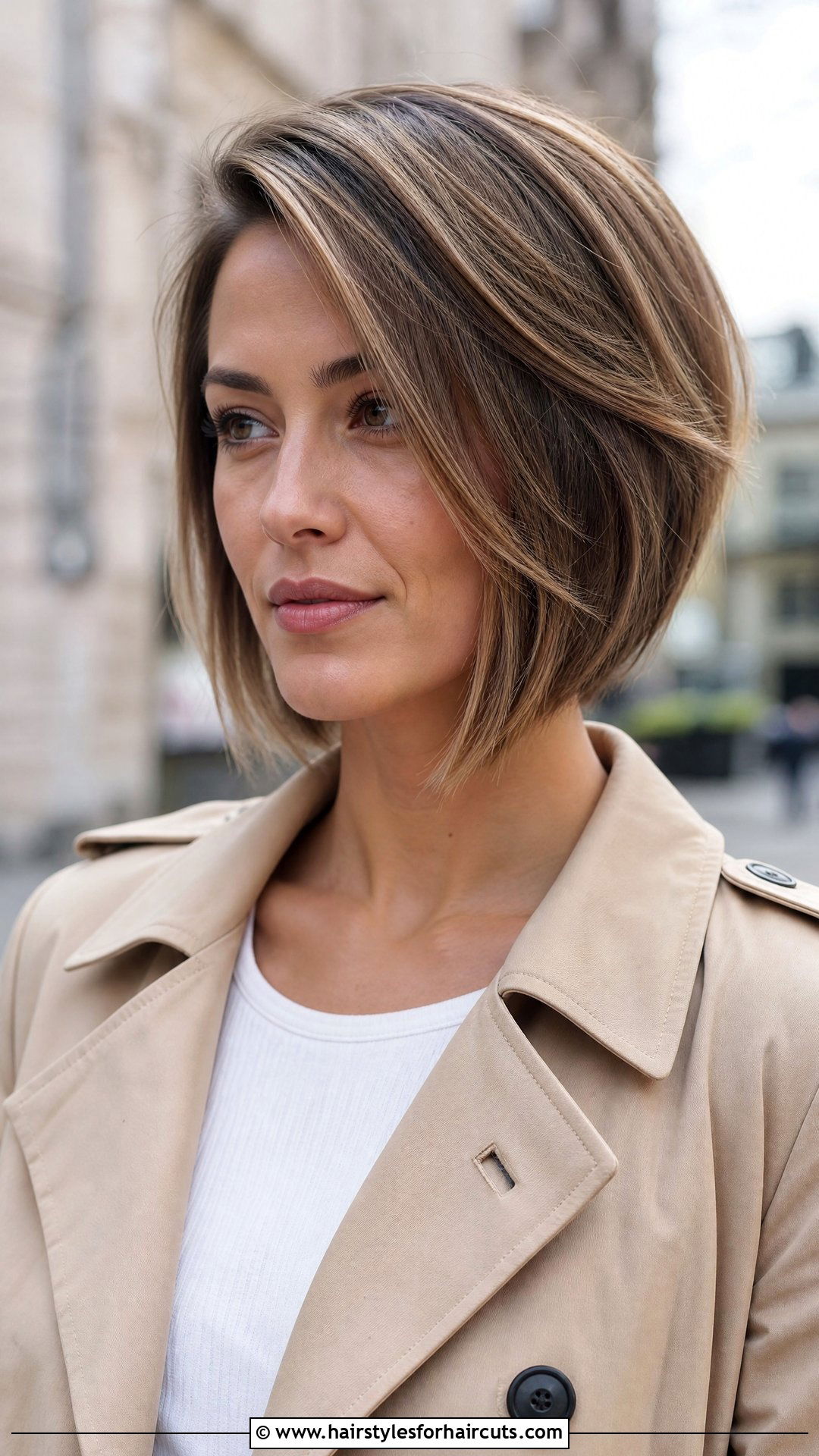 Side Parted Layered Bob For Round Face - 25 thick hair round face haircuts - 25 thick hair round face haircuts