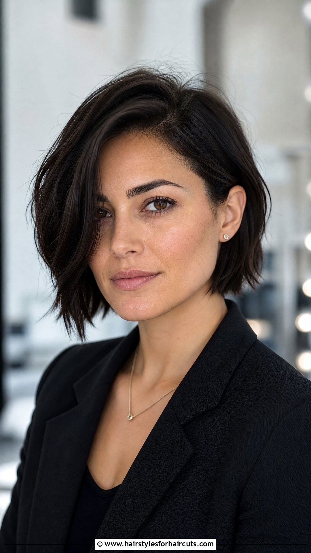 Side Parted Layered Bob - 25 hairstyles for women with square face - 25 hairstyles for women with square face