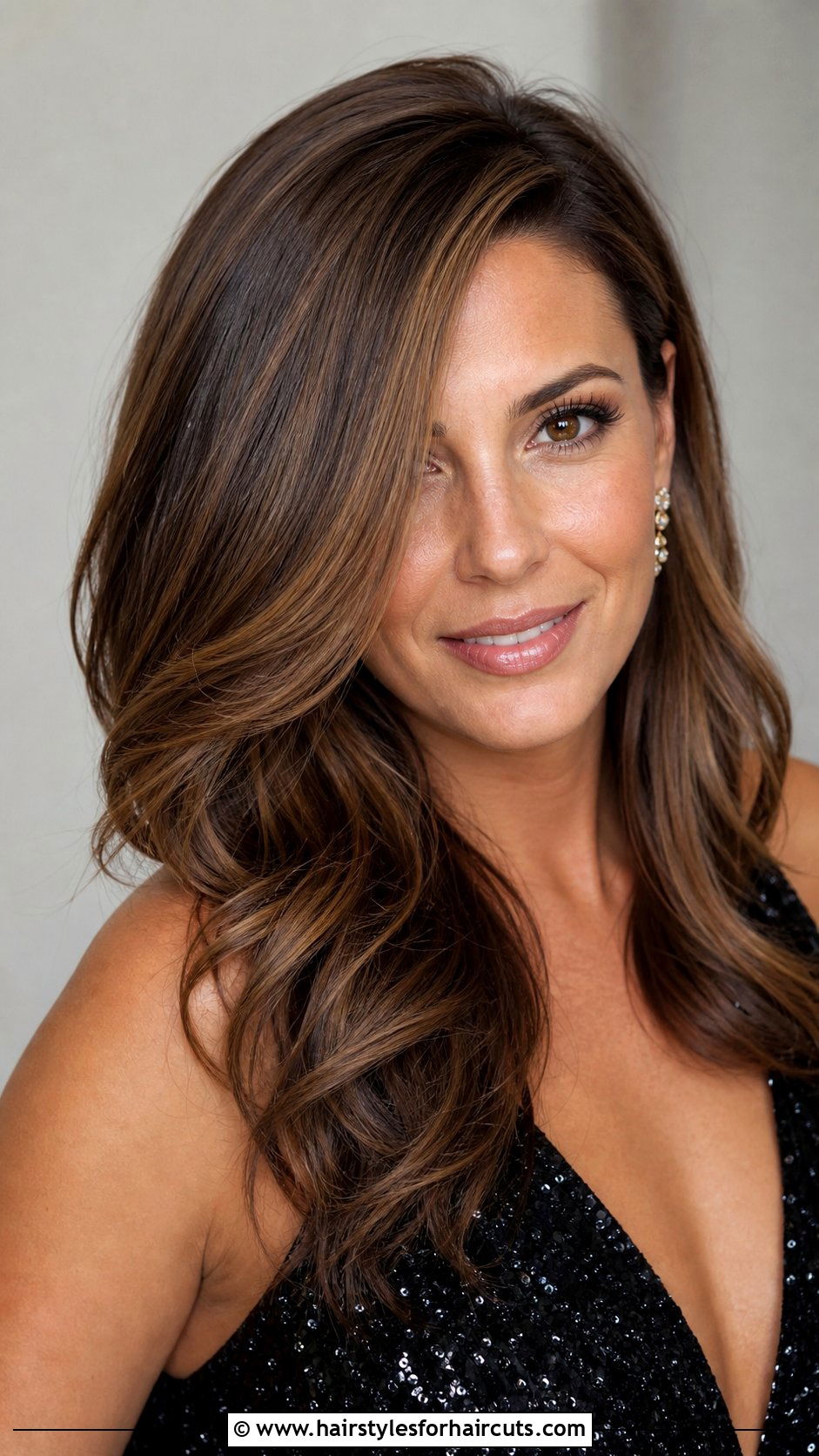 Side Parted Layered Cut - 25 shoulder length haircuts for fine wavy hair - 25 shoulder length haircuts for fine wavy hair