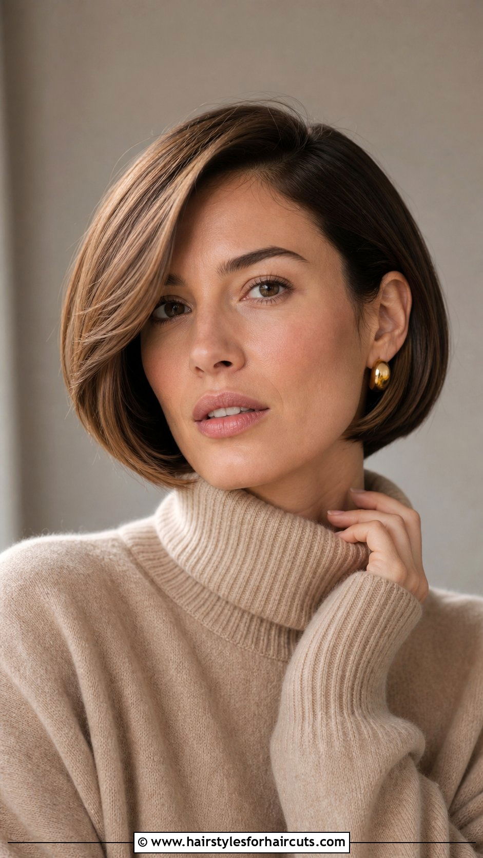 Side Parted Rounded Bob - 25 rounded bob haircuts for fine hair - 25 rounded bob haircuts for fine hair