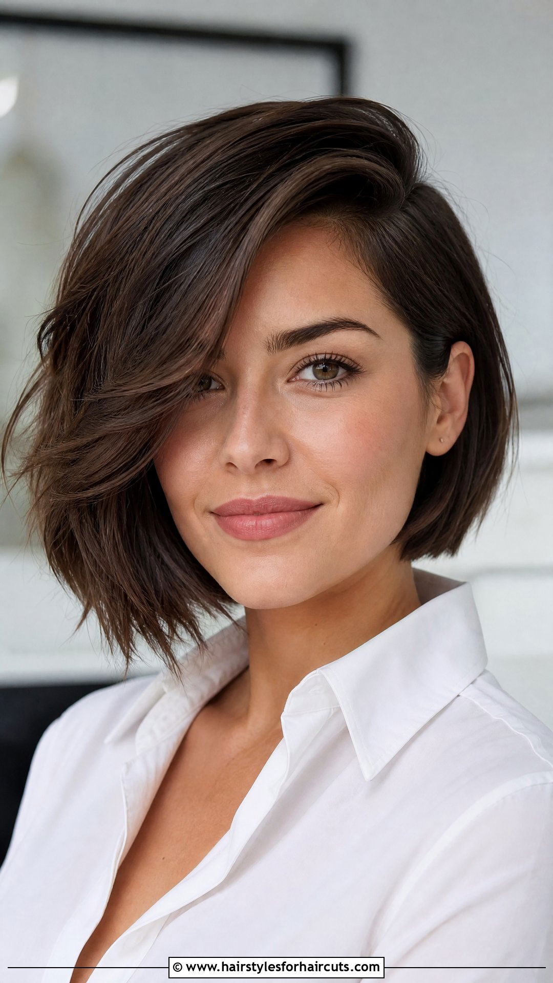 Side Parted Short Bob - 25 short haircuts for women with thinning hair - 25 short haircuts for women with thinning hair