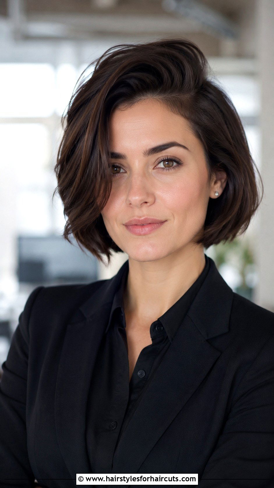 Side Parted Short Bob - 25 short haircuts for thinning hair women - 25 short haircuts for thinning hair women
