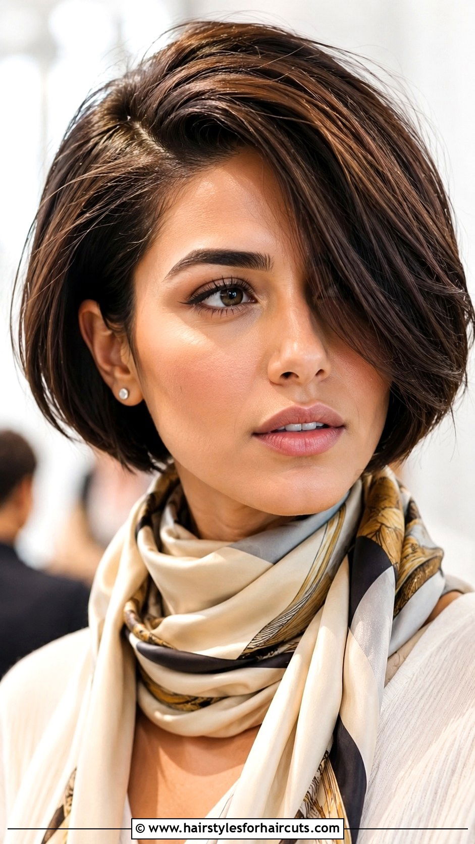 Side Parted Short Bob - 25 short haircuts for long face - 25 short haircuts for long face