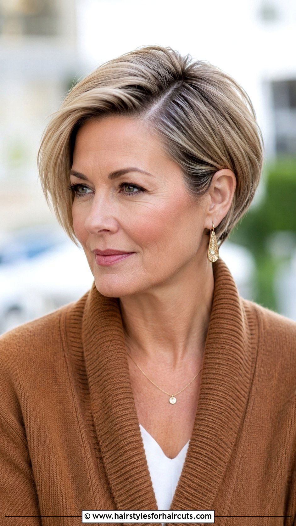 Side Parted Short Hairstyle - 25 elegant short hairstyles - 25 elegant short hairstyles