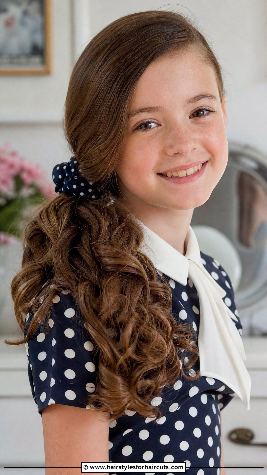 Side Ponytail With Curls - 25 hairstyles for 10 year old girls - 25 hairstyles for 10 year old girls