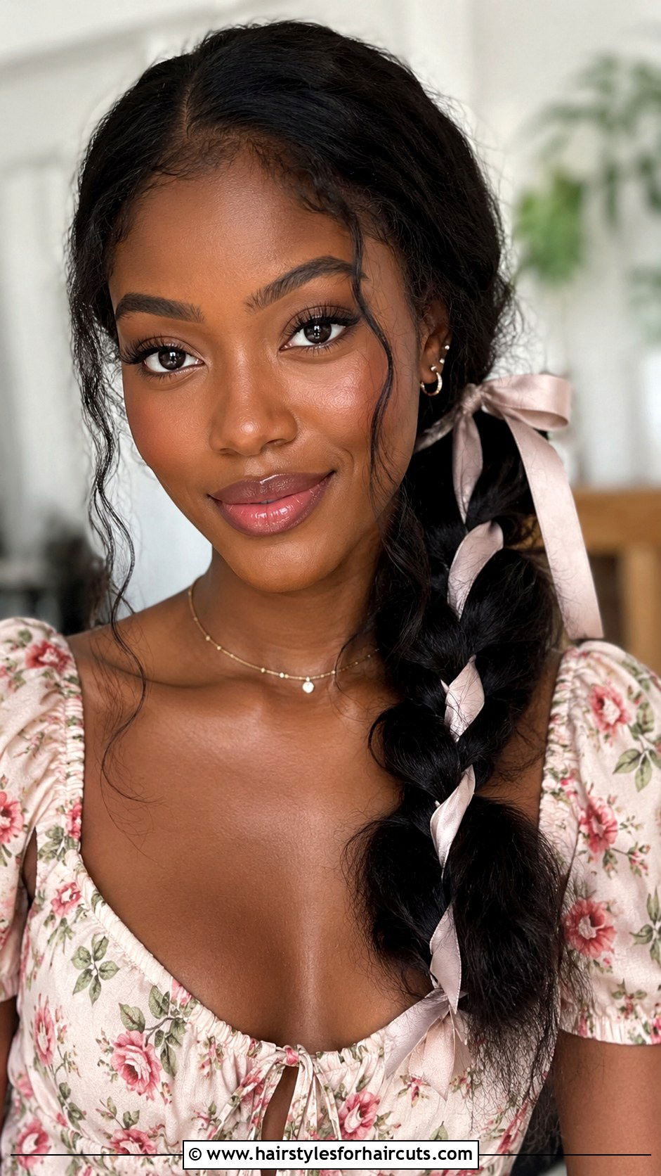 Side Ponytail With Ribbons - 25 side ponytail hairstyles for black hair - 25 side ponytail hairstyles for black hair
