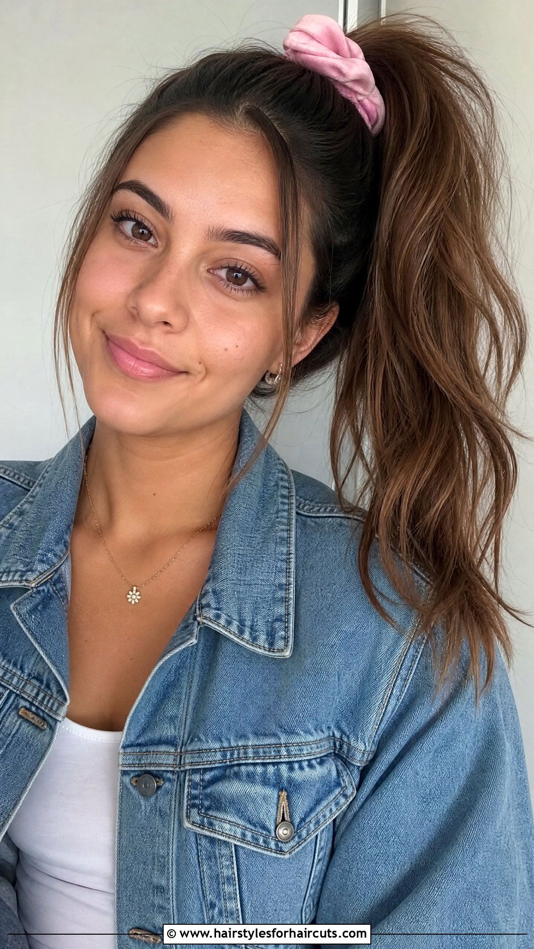 Side Ponytail With Scrunchie - 25 1980s hairstyles for long hair - 25 1980s hairstyles for long hair