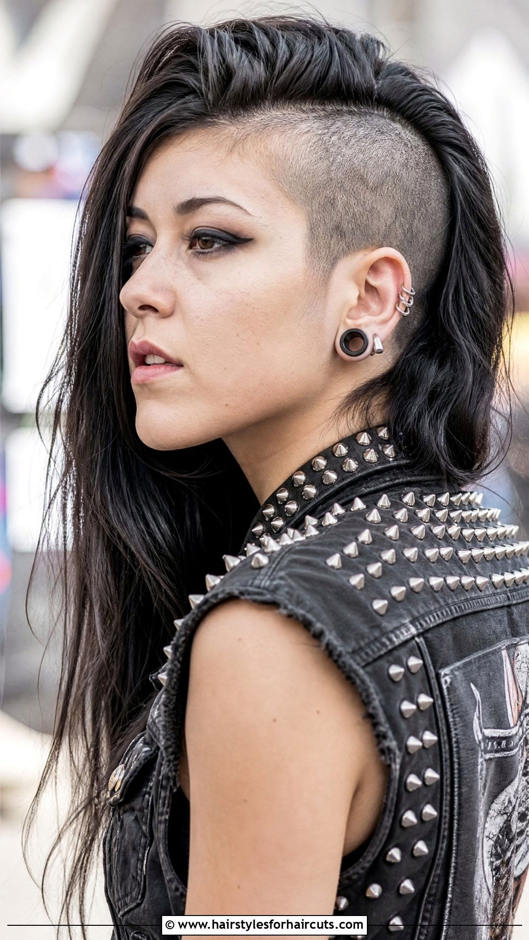 Side Shave Long Punk Haircut - 25 punk haircuts for women - 25 punk haircuts for women