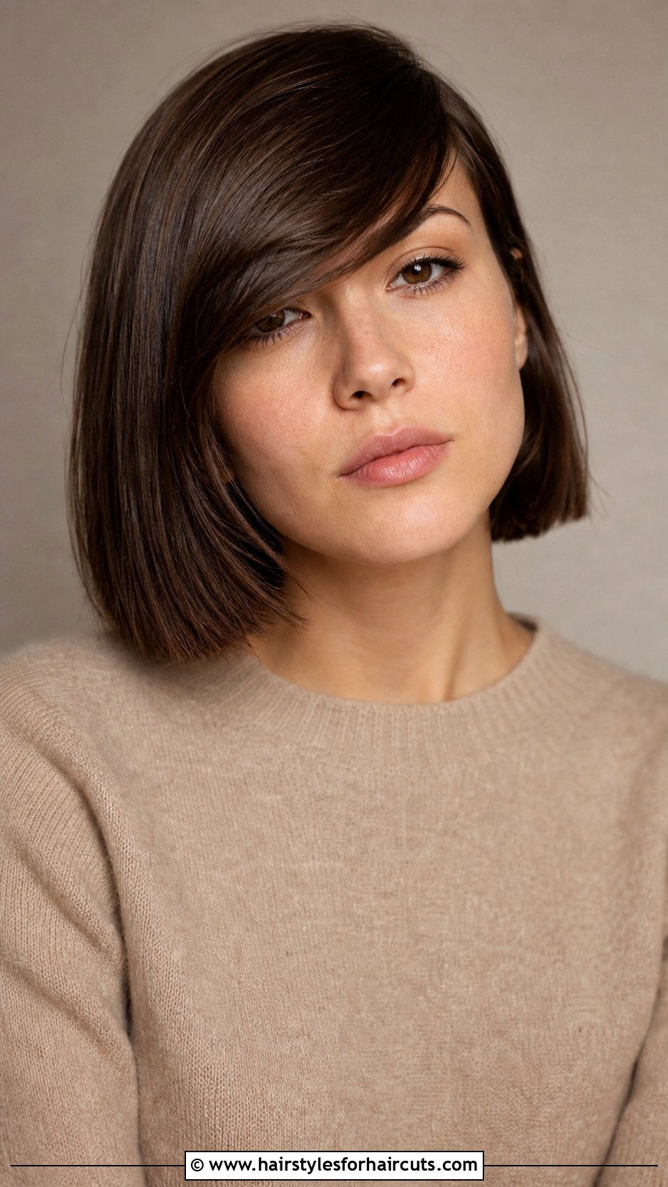 Side Swept Bangs Bob - 25 haircuts for thin hair on top - 25 haircuts for thin hair on top