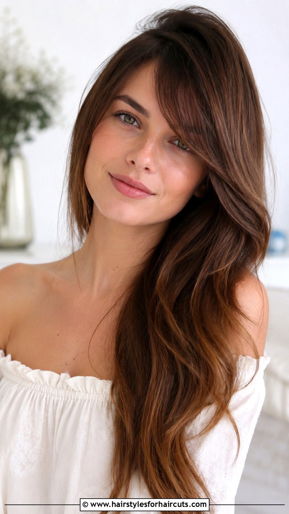 Side Swept Bangs Long Hair - 25 oval face shape hairstyles - 25 oval face shape hairstyles