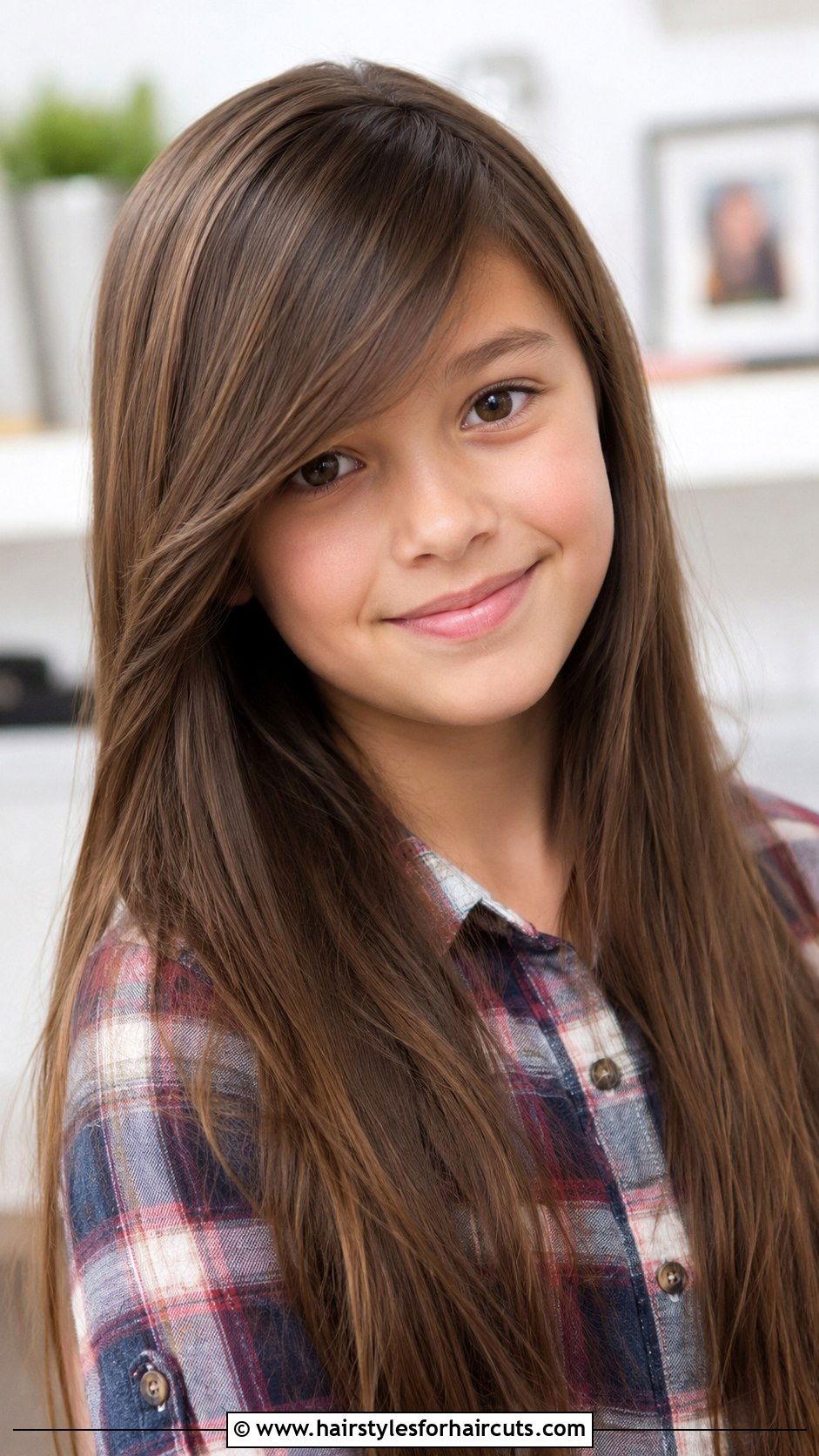 Side Swept Bangs Long Haircut - 25 child haircuts style girl 10 years old - 25 child haircuts style girl 10 years old
