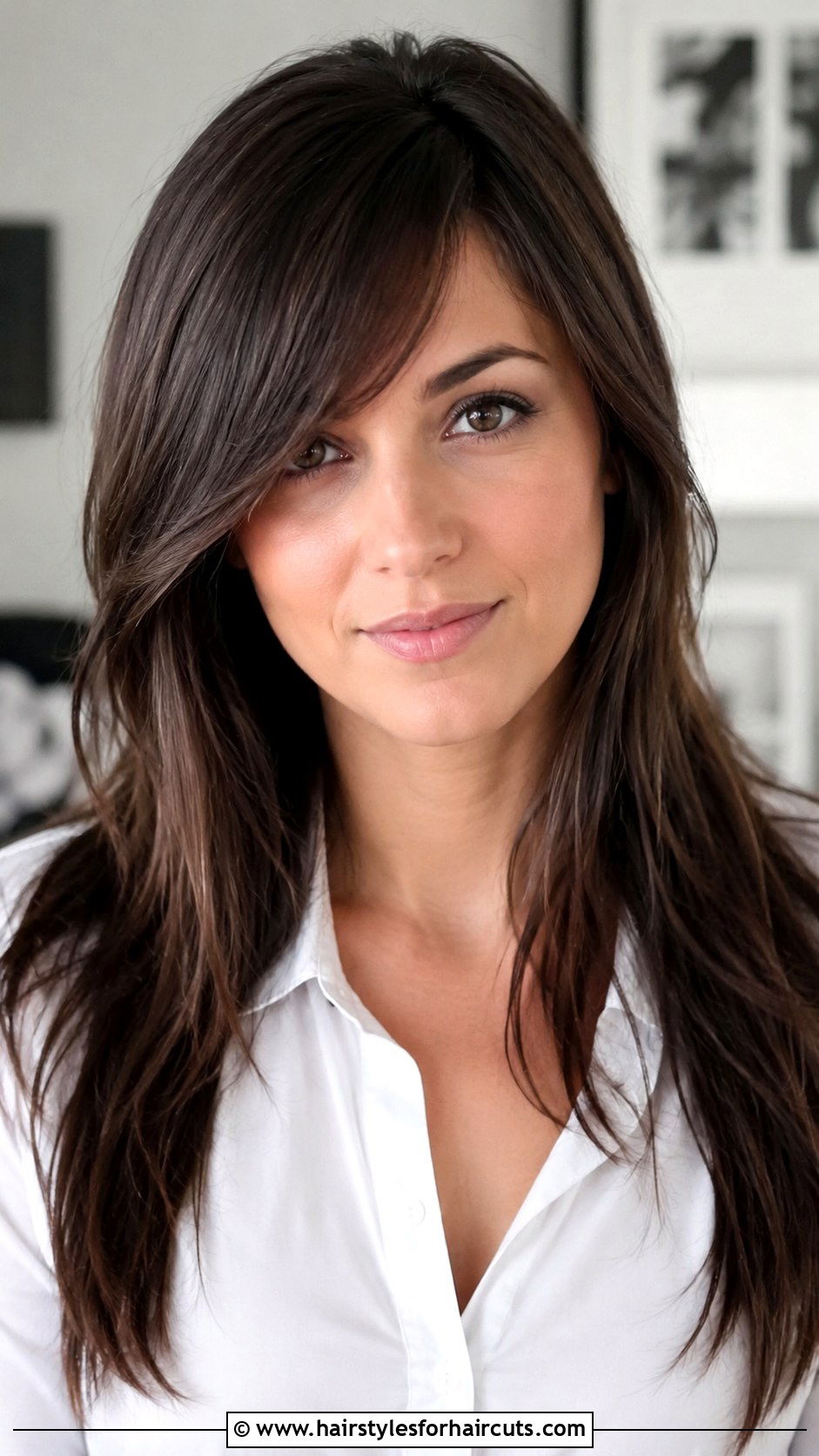 Side Swept Bangs Long Haircut - 25 haircuts for square face long hair - 25 haircuts for square face long hair