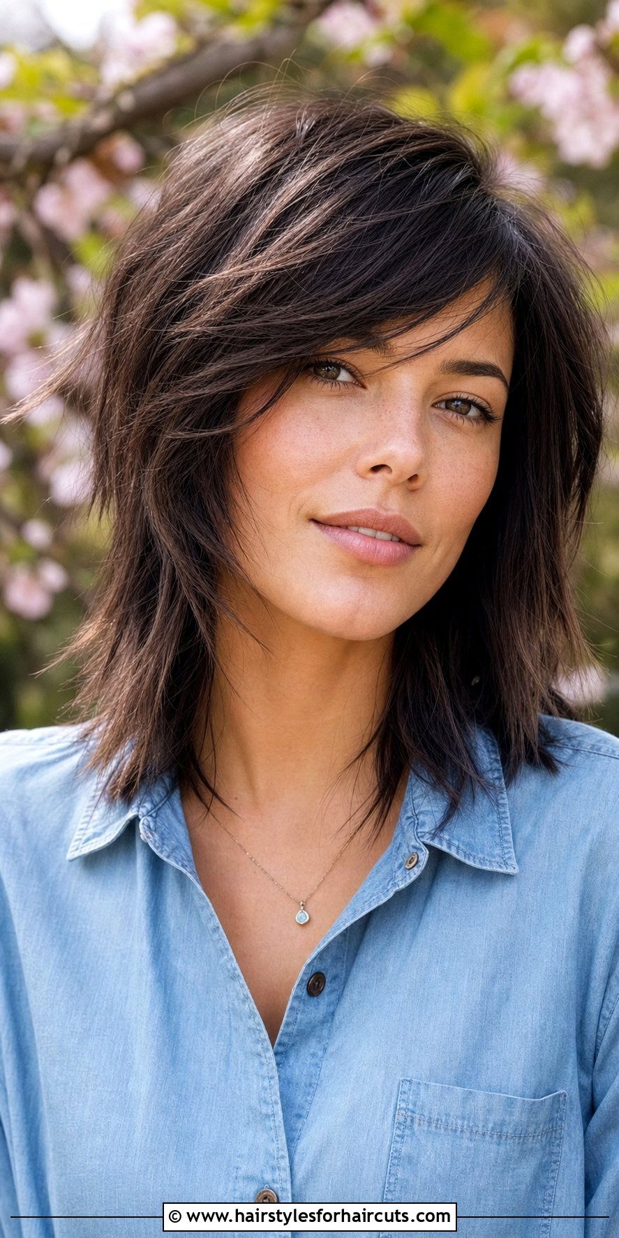 Side Swept Bangs Shag - 25 choppy rocker hairstyles for medium length hair - 25 choppy rocker hairstyles for medium length hair