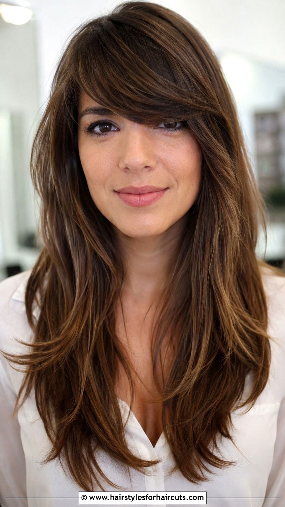 Side Swept Bangs With Long Layers - 25 hairstyles in 2000 - 25 hairstyles in 2000