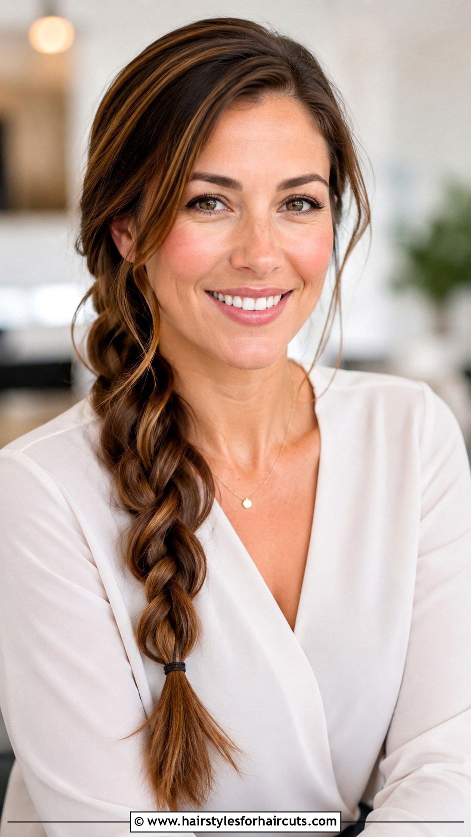 Side Swept Braid - 25 cute hairstyles for work - 25 cute hairstyles for work