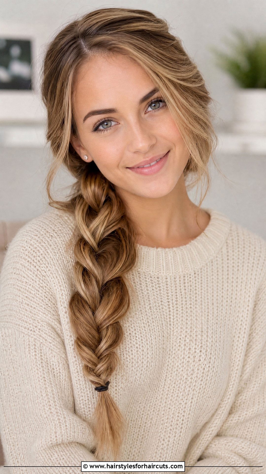 Side Swept Braid - 25 cute hairstyles for white girls - 25 cute hairstyles for white girls