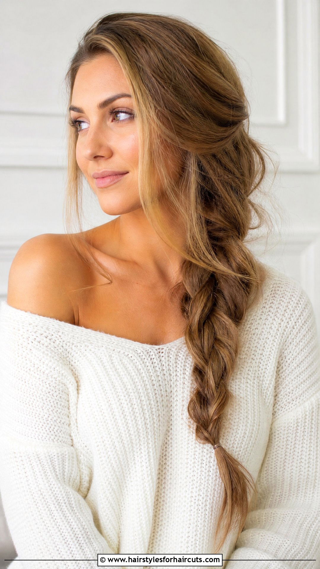 Side Swept Braid - 25 beginner easy hairstyles for wet hair - 25 beginner easy hairstyles for wet hair