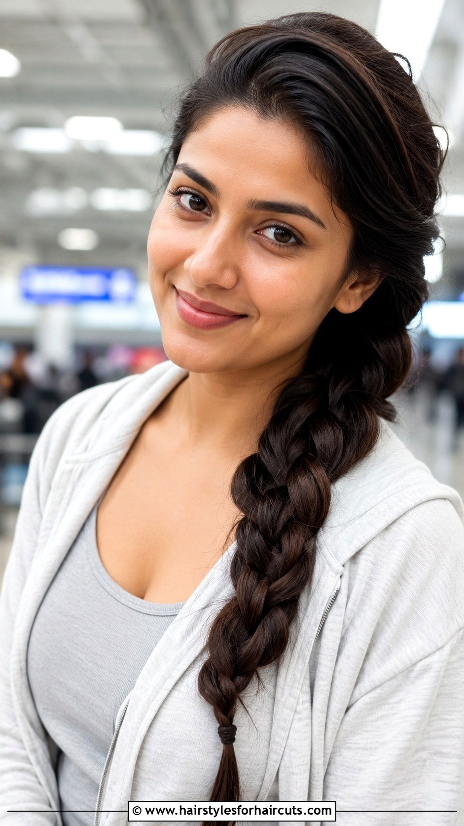 Side Swept Braid - 25 hairstyles to keep hair out of face - 25 hairstyles to keep hair out of face