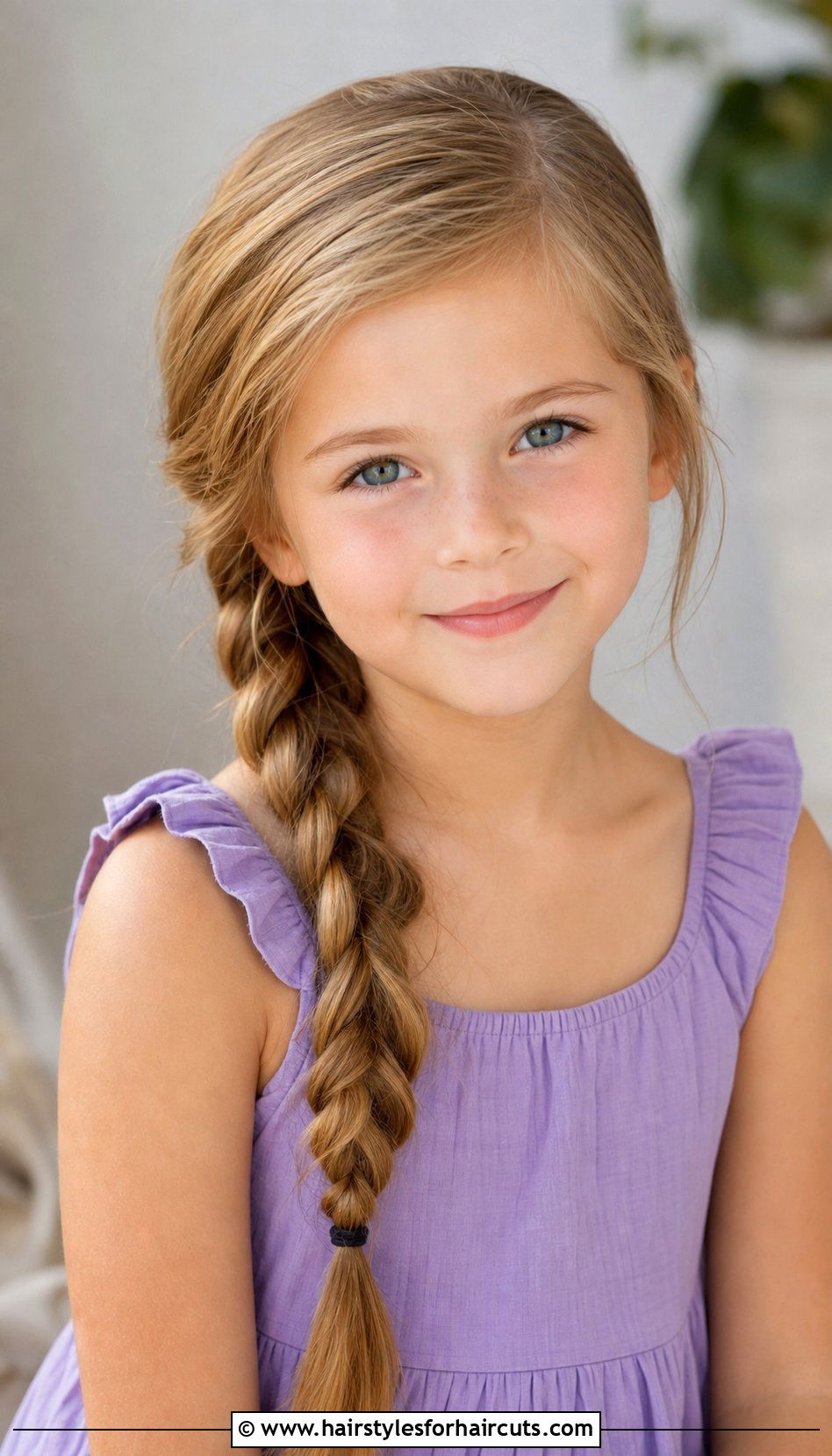 Side Swept Braid - 25 braided hairstyles for little girls - 25 braided hairstyles for little girls